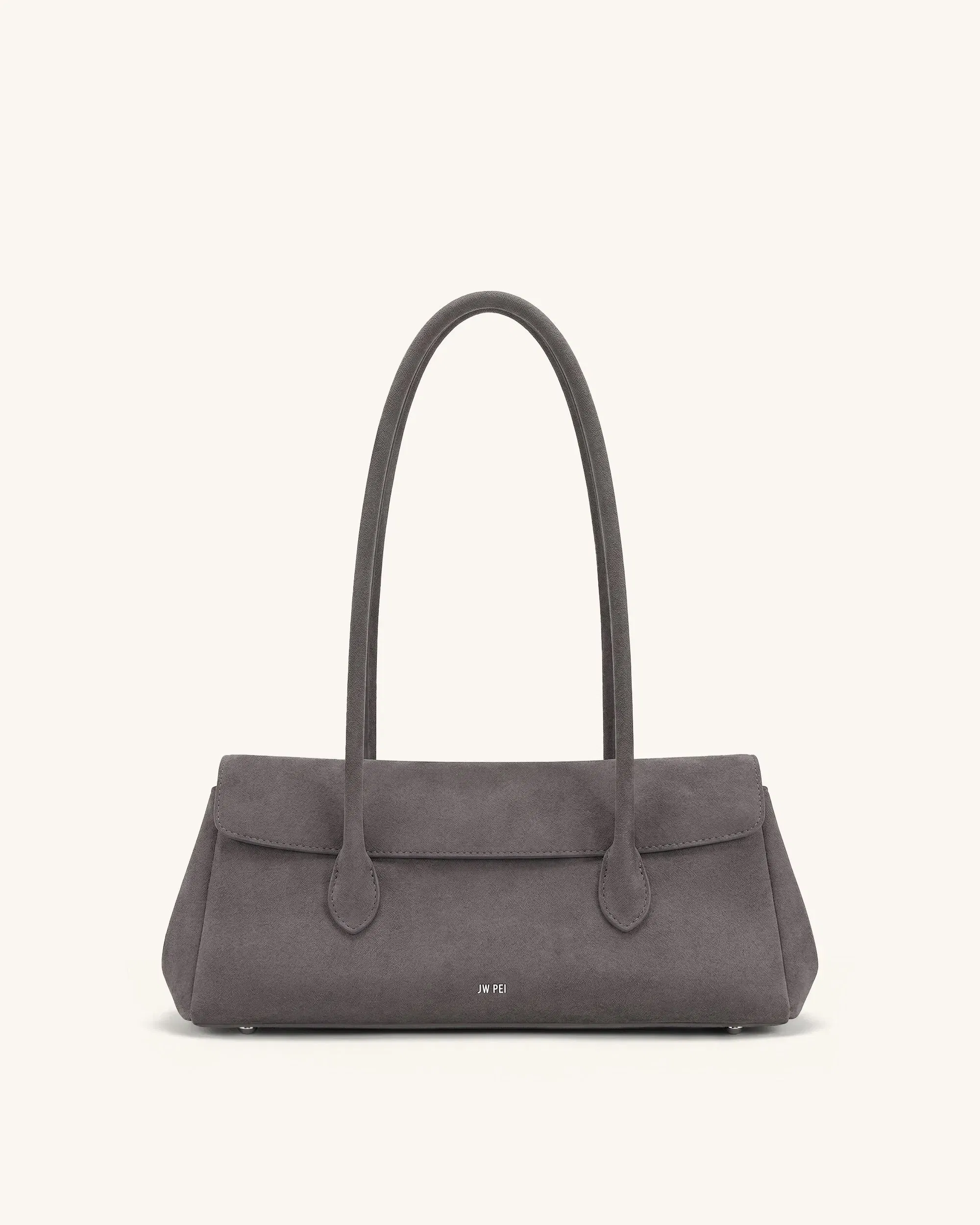 JW PEI Solenne Faux Suede East West Shoulder Bag Taupe