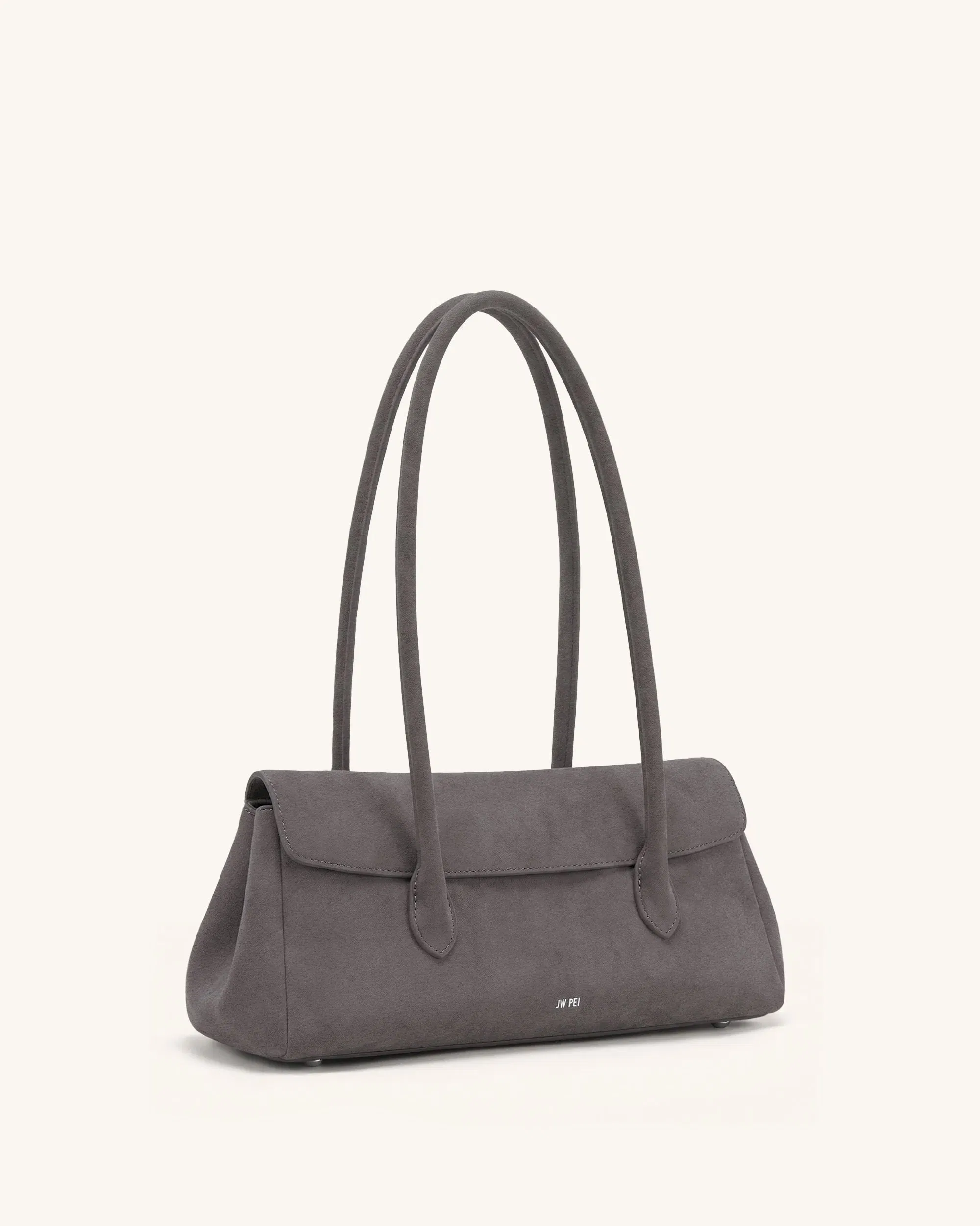 JW PEI Solenne Faux Suede East West Shoulder Bag Taupe
