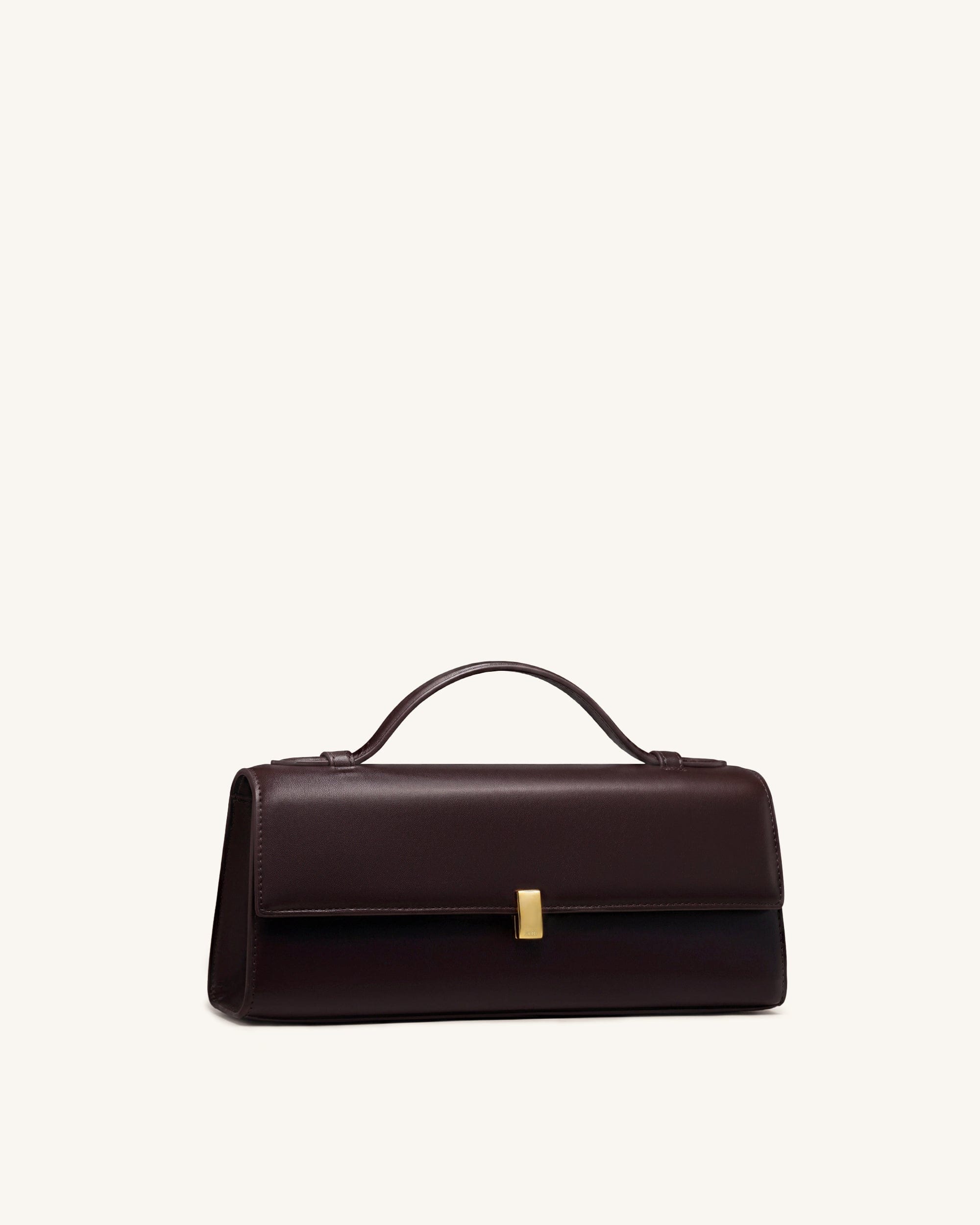 JW PEI Delphine Flap Top Handle Bag Dark Brown