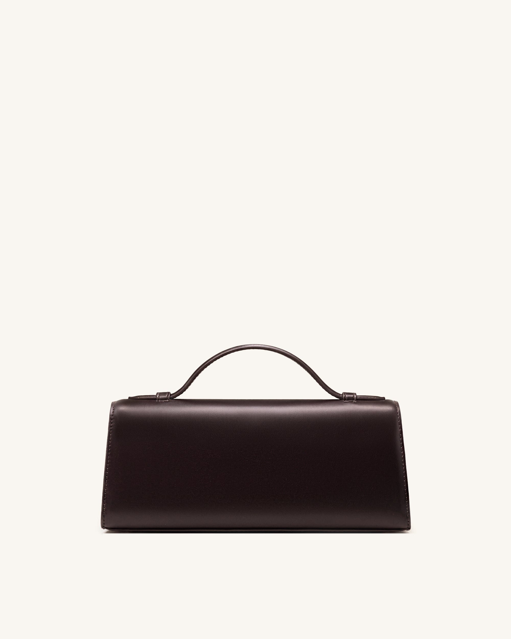 JW PEI Delphine Flap Top Handle Bag Dark Brown