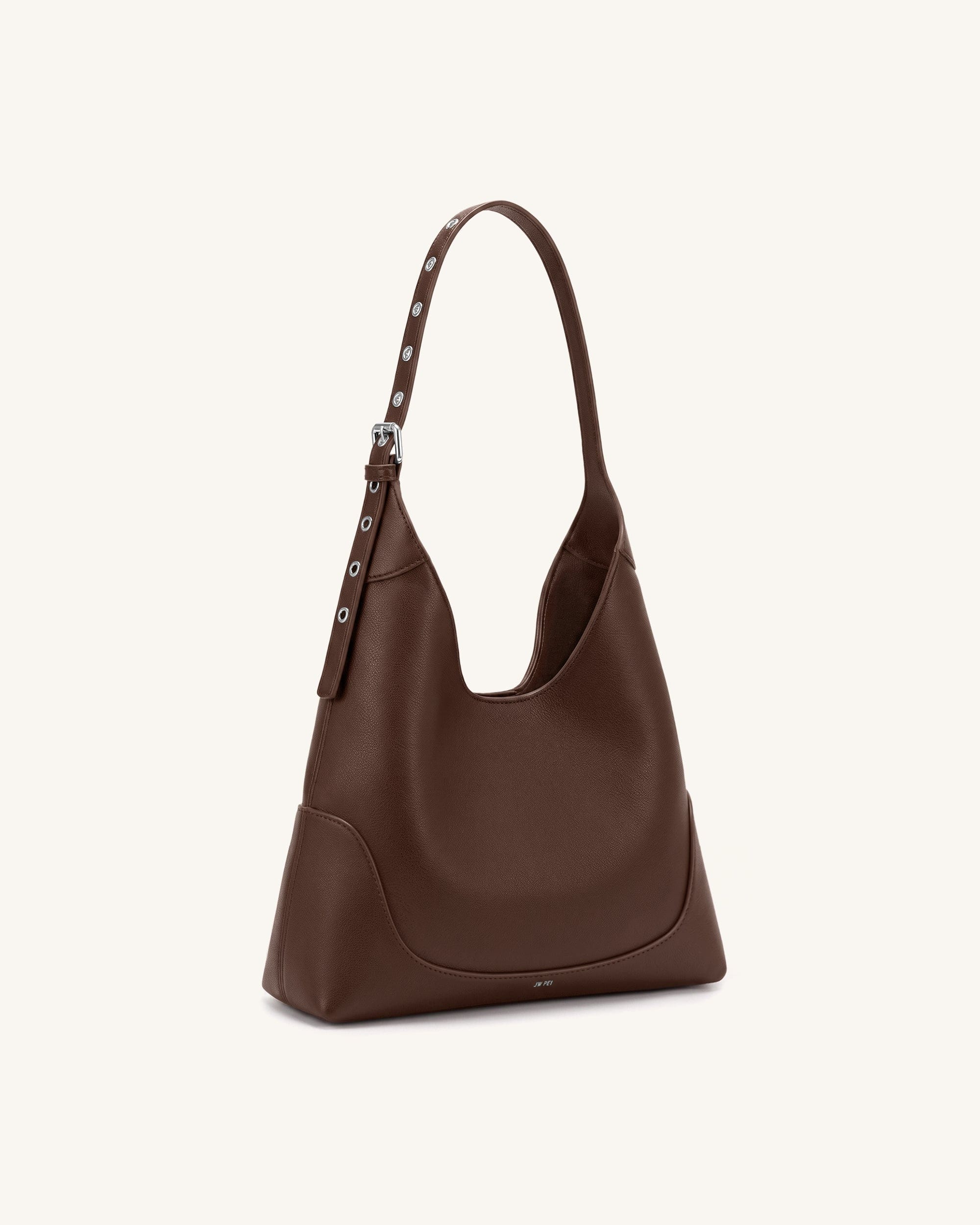 JW PEI Willow Soft Hobo Shoulder Bag Dark Brown