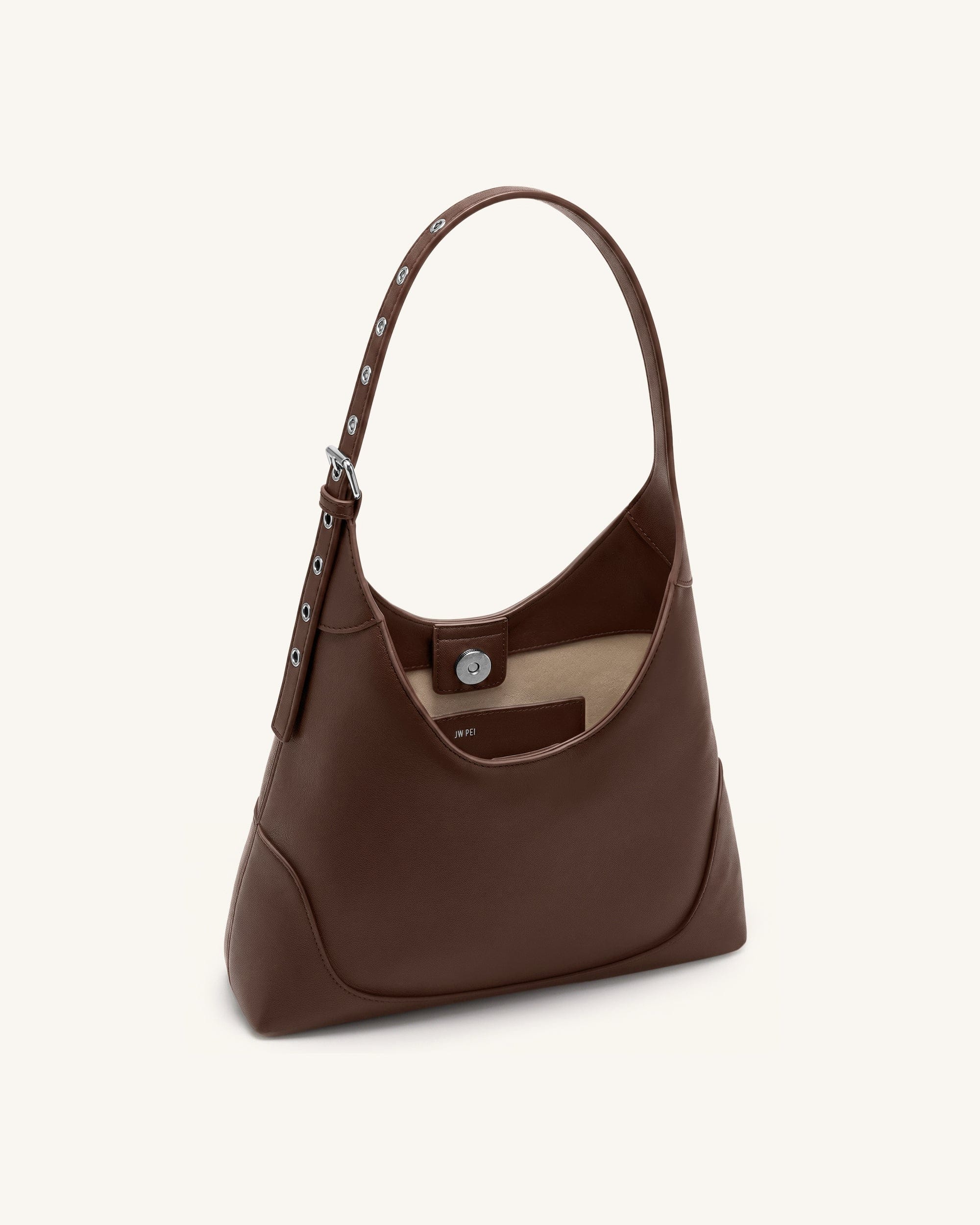 JW PEI Willow Soft Hobo Shoulder Bag Dark Brown