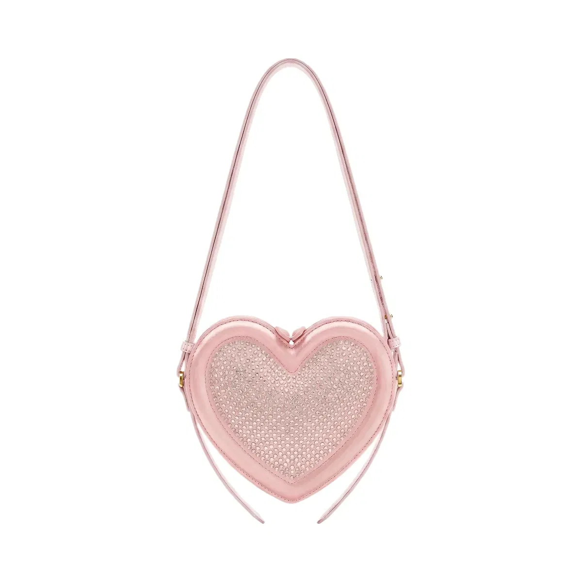 JW PEI Arlene Artificial Crystal Heart Shaped Crossbody Bag Light Pink