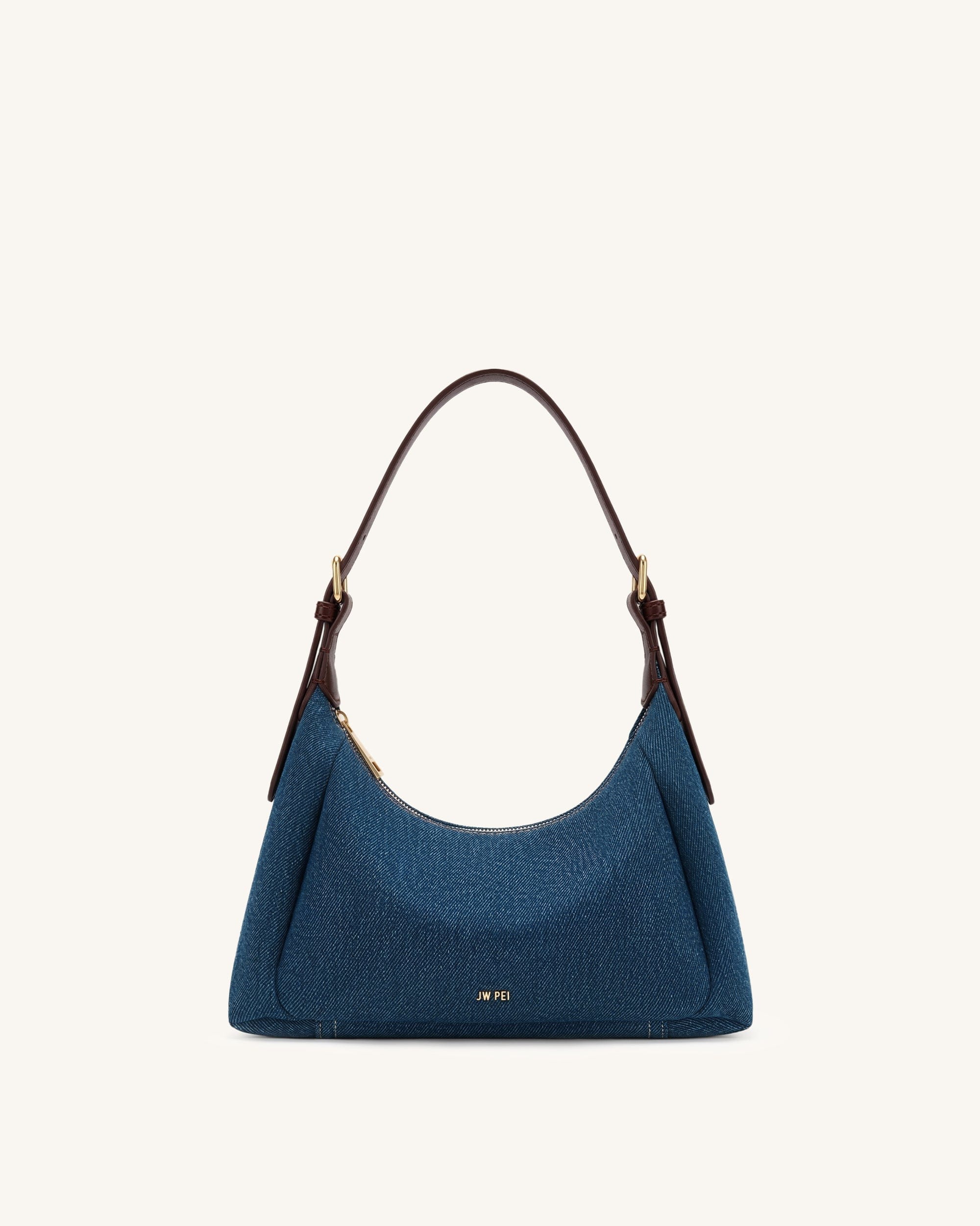 JW PEI Velora Denim Shoulder Bag Blue Denim