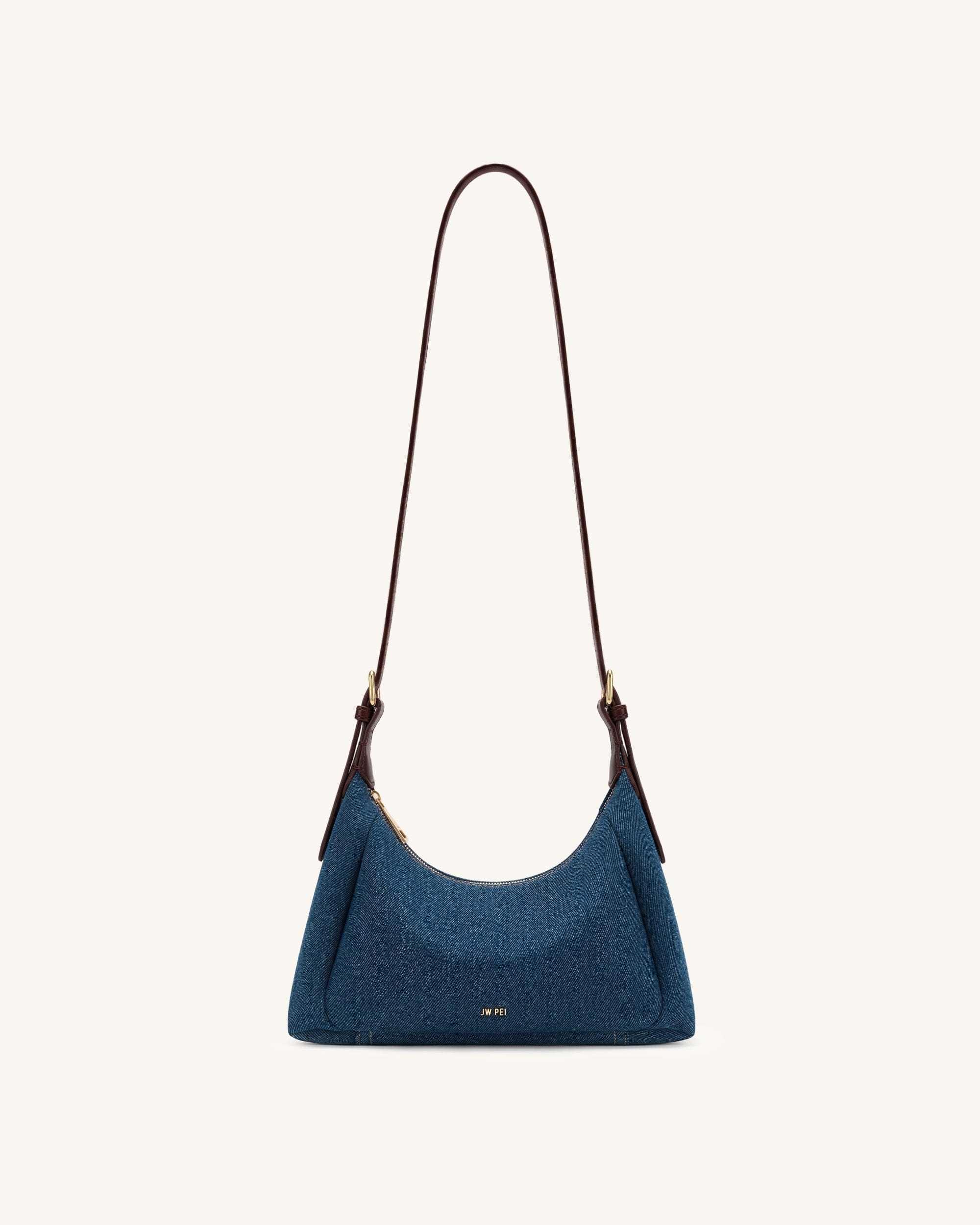 JW PEI Velora Denim Shoulder Bag Blue Denim