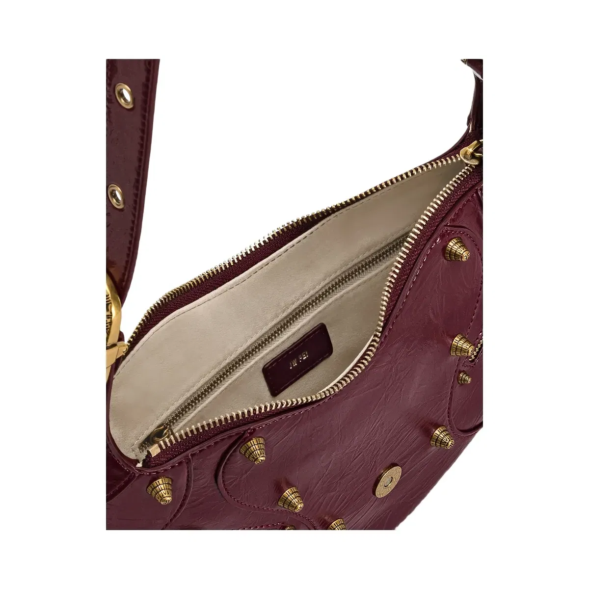 JW PEI Tessa Studded Shoulder Bag Burgundy