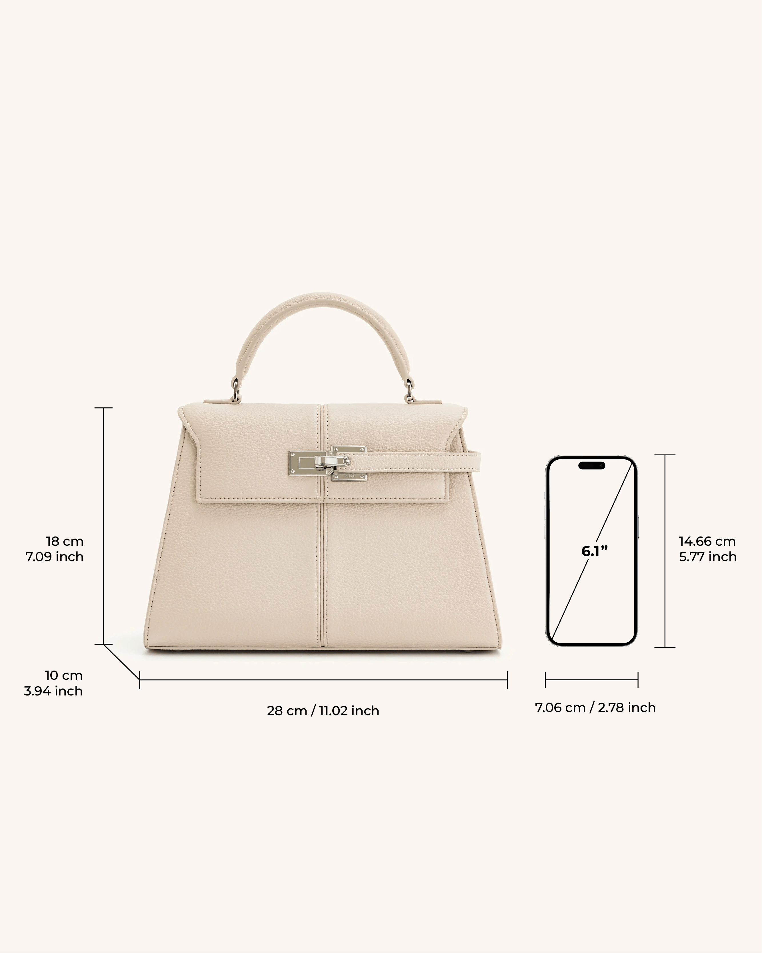 JW PEI Elise Large Top Handle Bag White