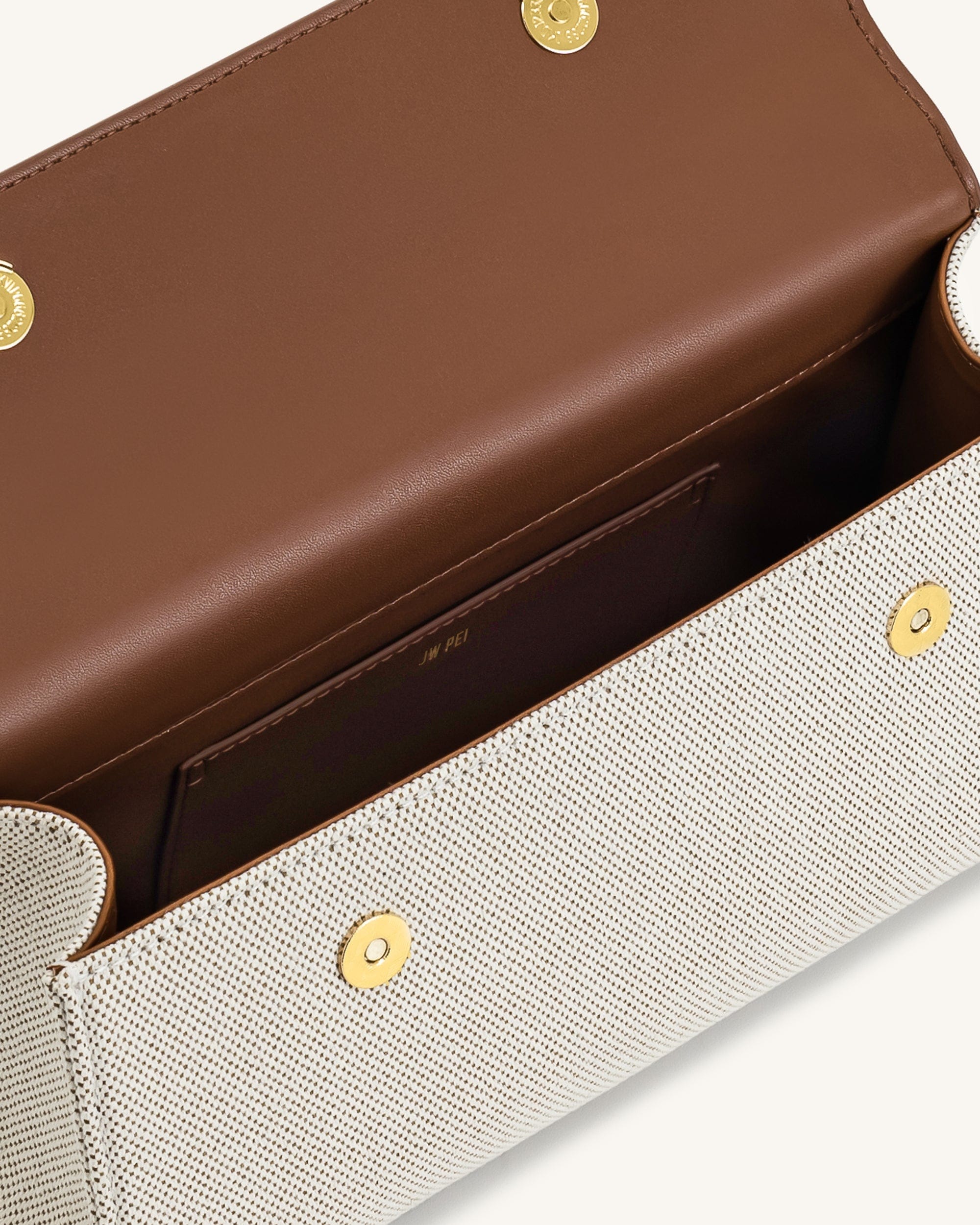 JW PEI Keyla Top Handbag Brown Canvas