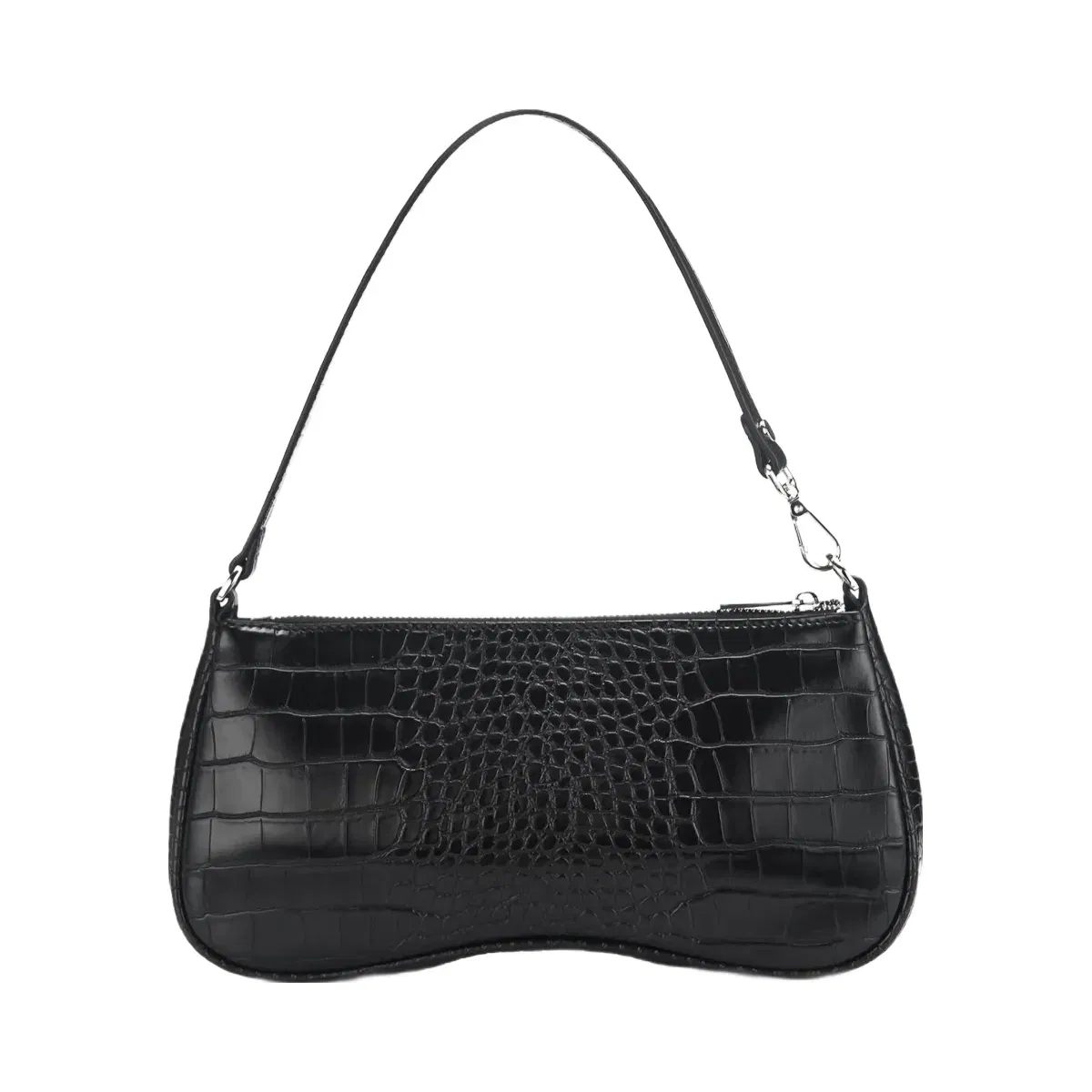 JW PEI Eva Shoulder Handbag Black Croc