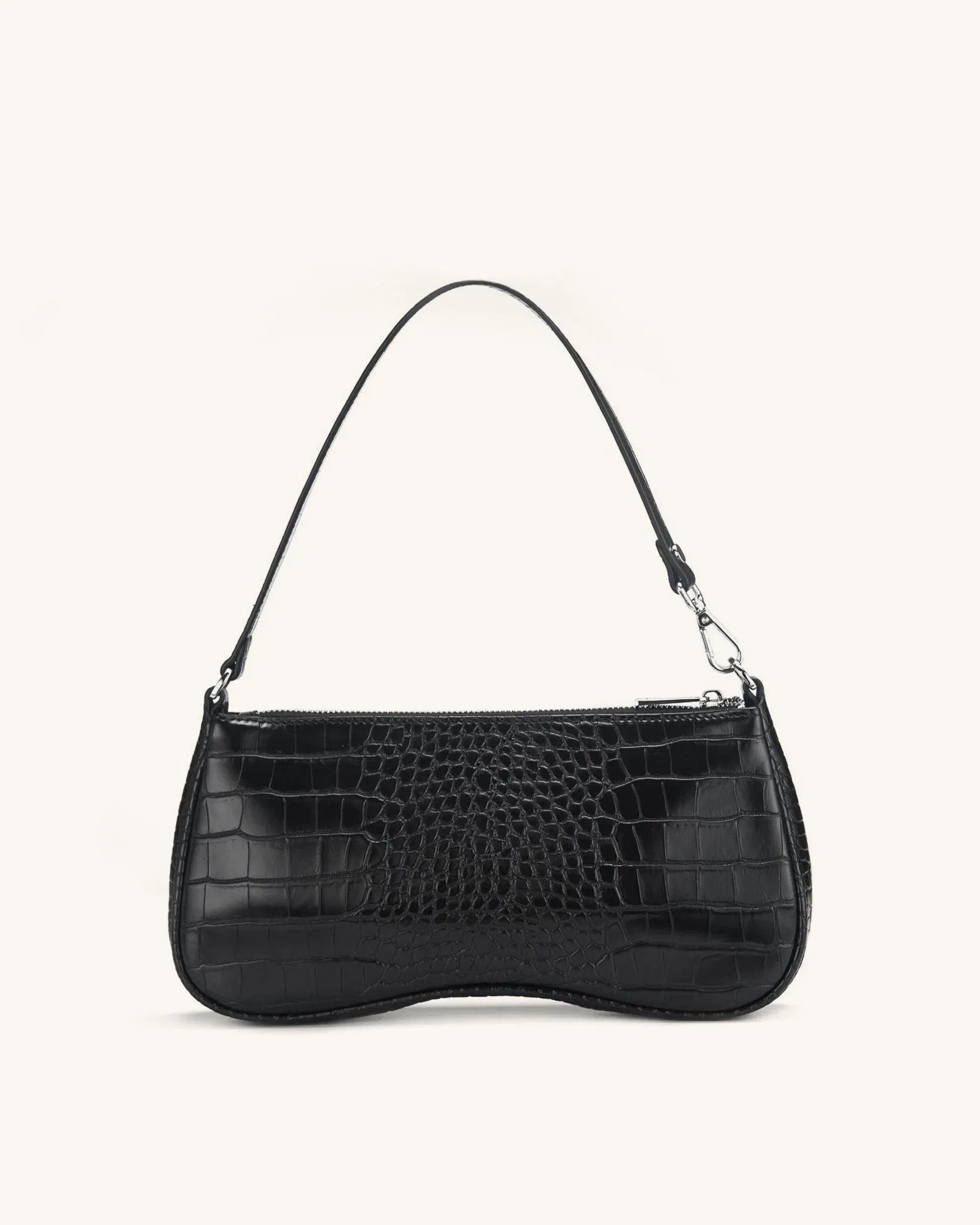 JW PEI Eva Shoulder Handbag Black Croc