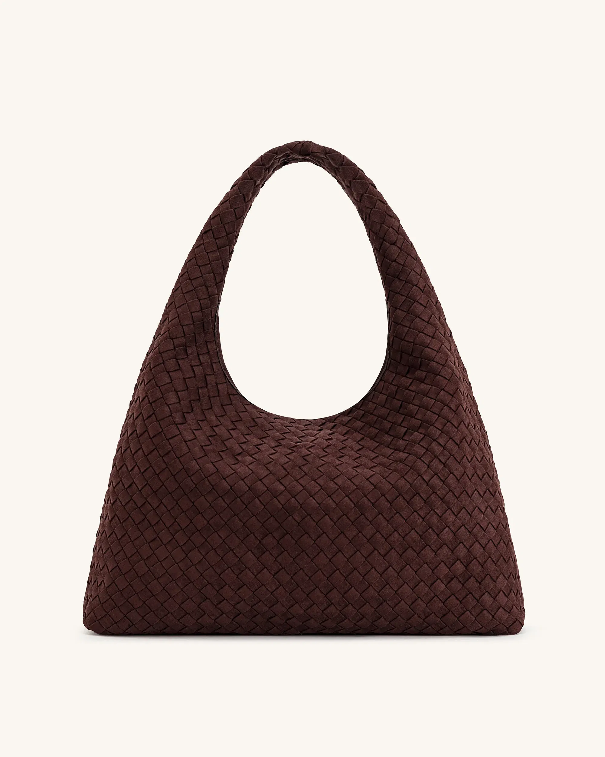 JW PEI Laura Faux Suede Woven Shoulder Bag Olive Green