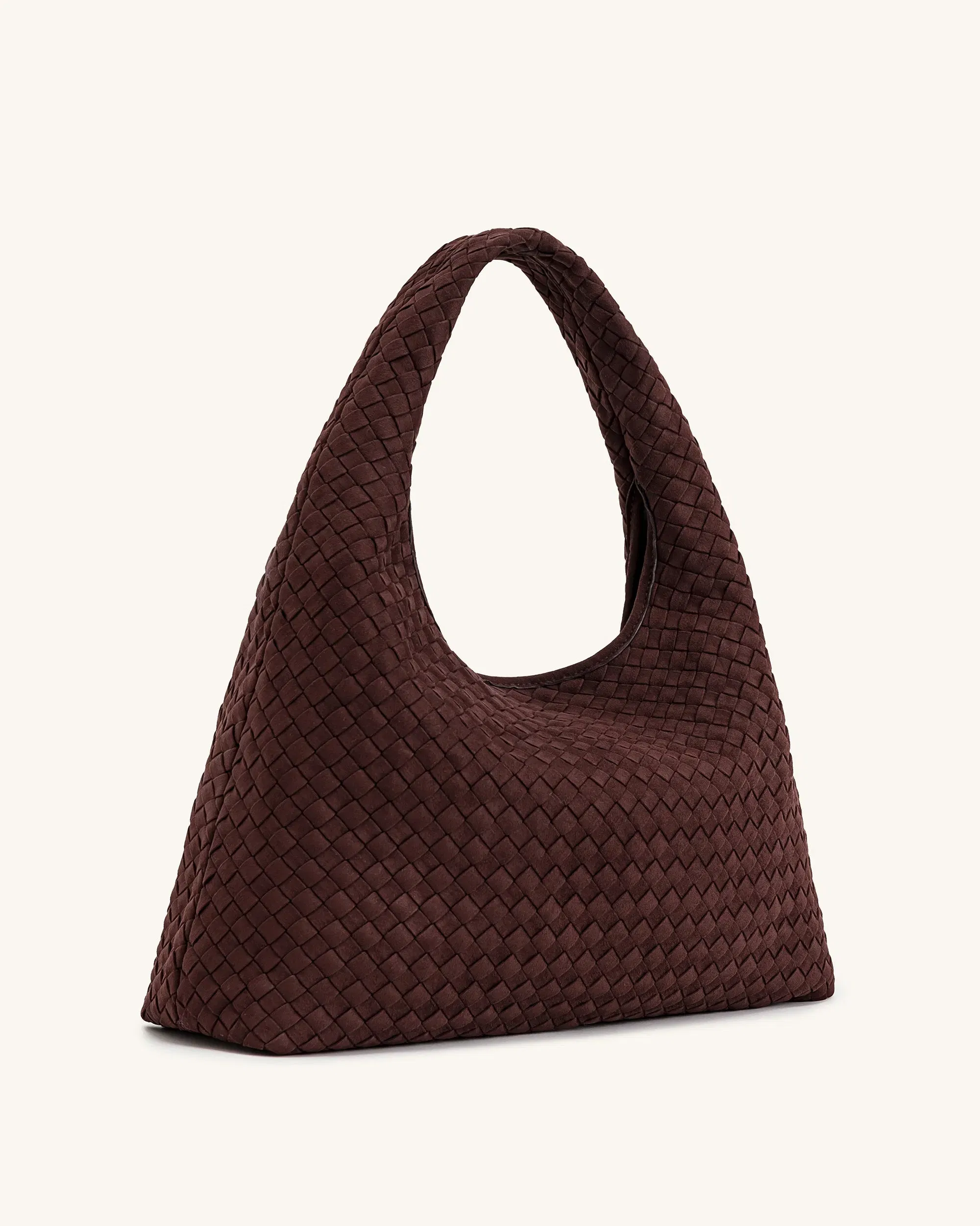 JW PEI Laura Faux Suede Woven Shoulder Bag Olive Green