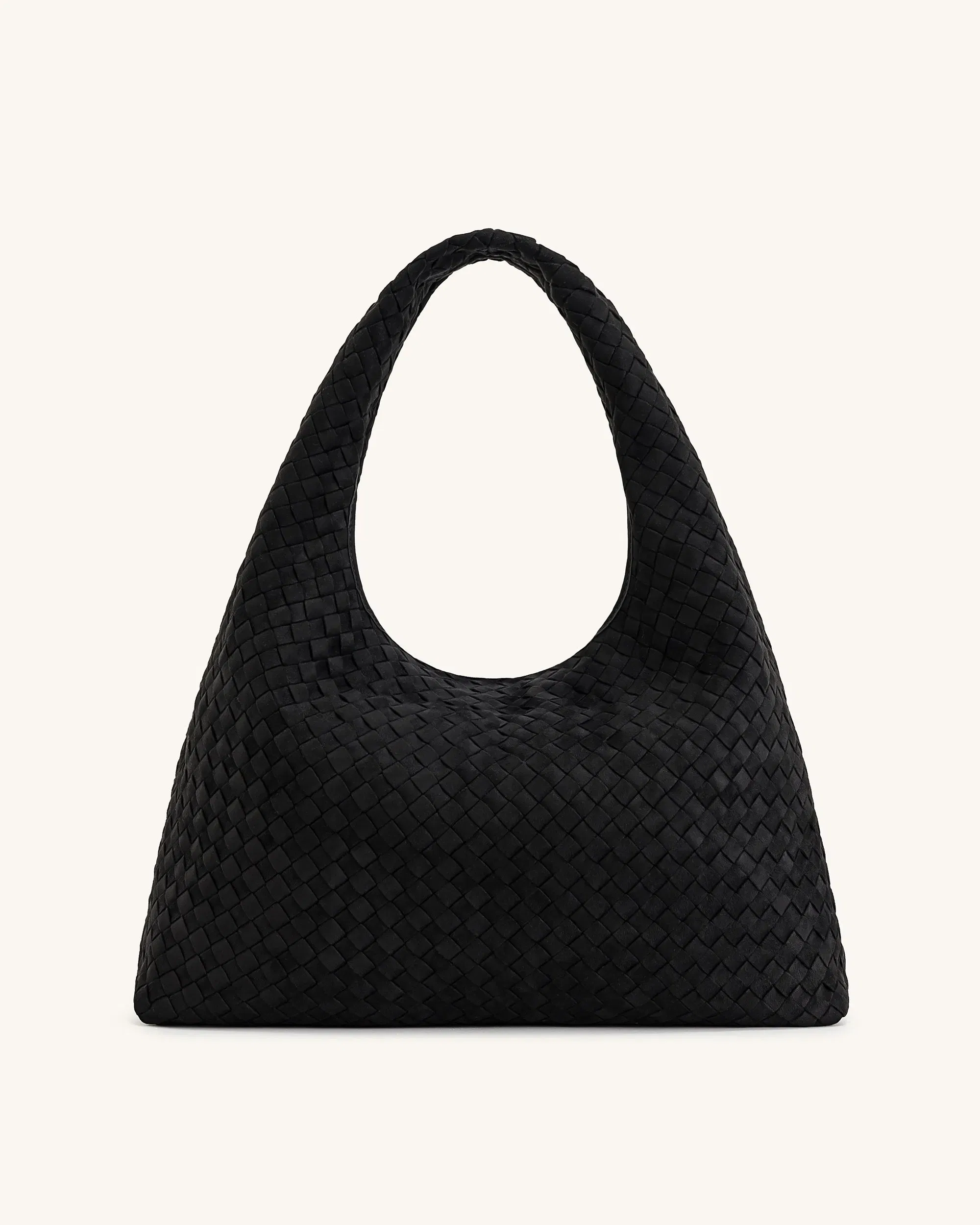 JW PEI Laura Faux Suede Woven Shoulder Bag Olive Green