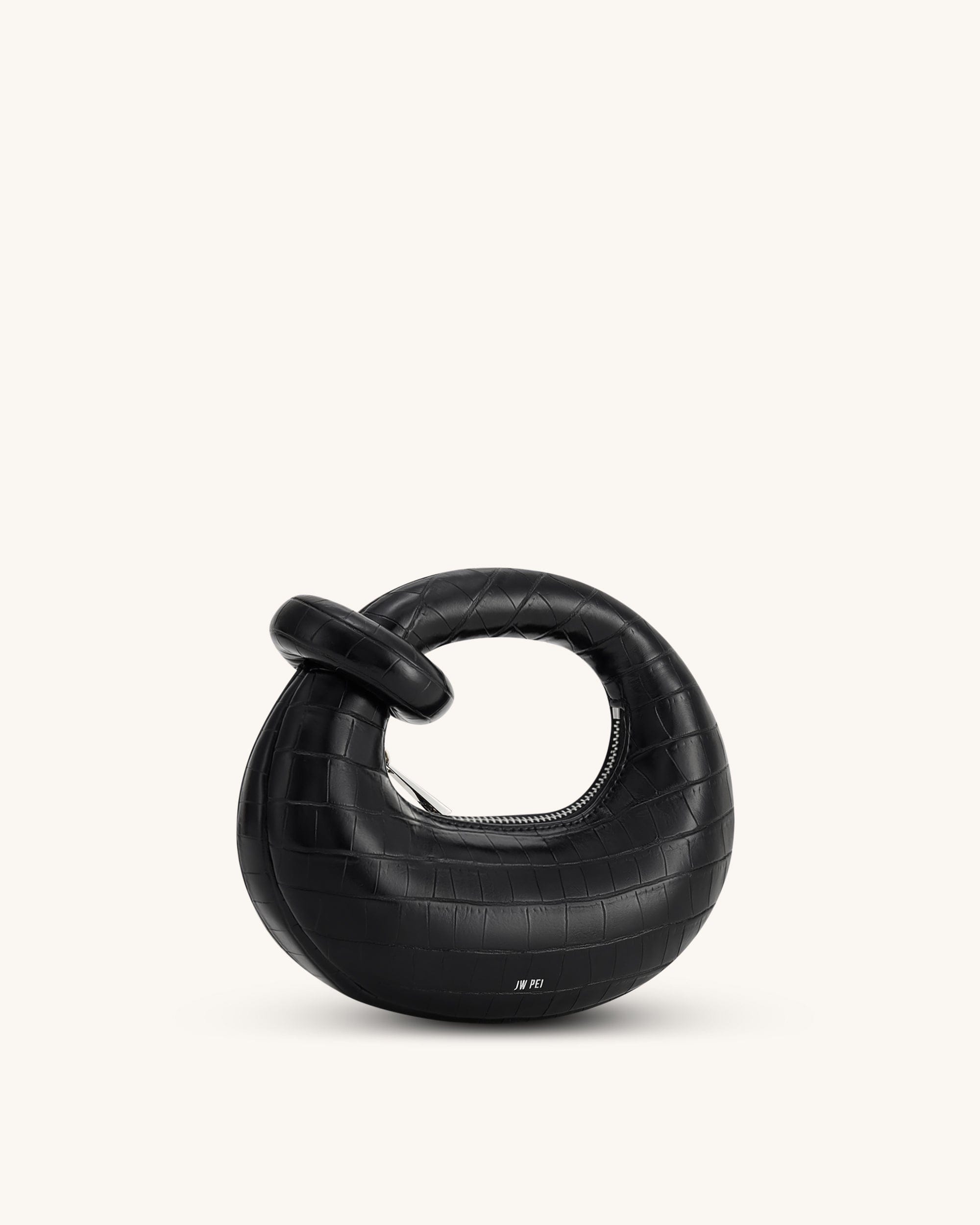 JW PEI Abacus Mini Top Handle Bag Black Croc