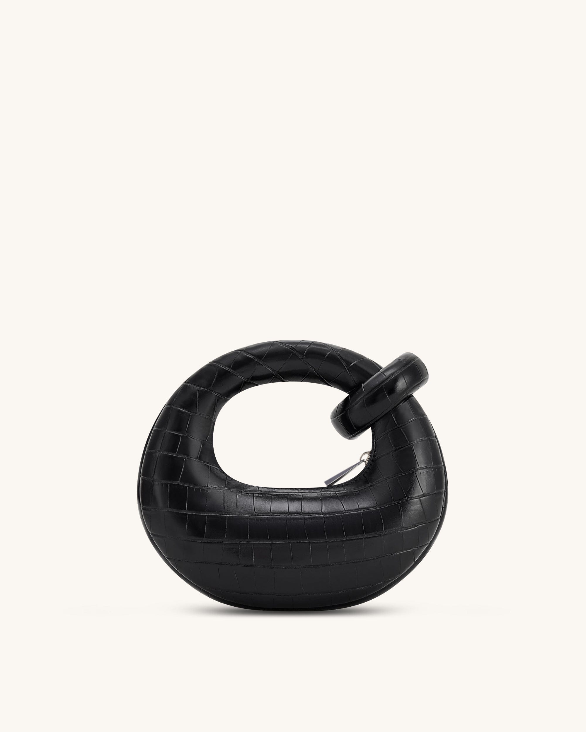 JW PEI Abacus Mini Top Handle Bag Black Croc