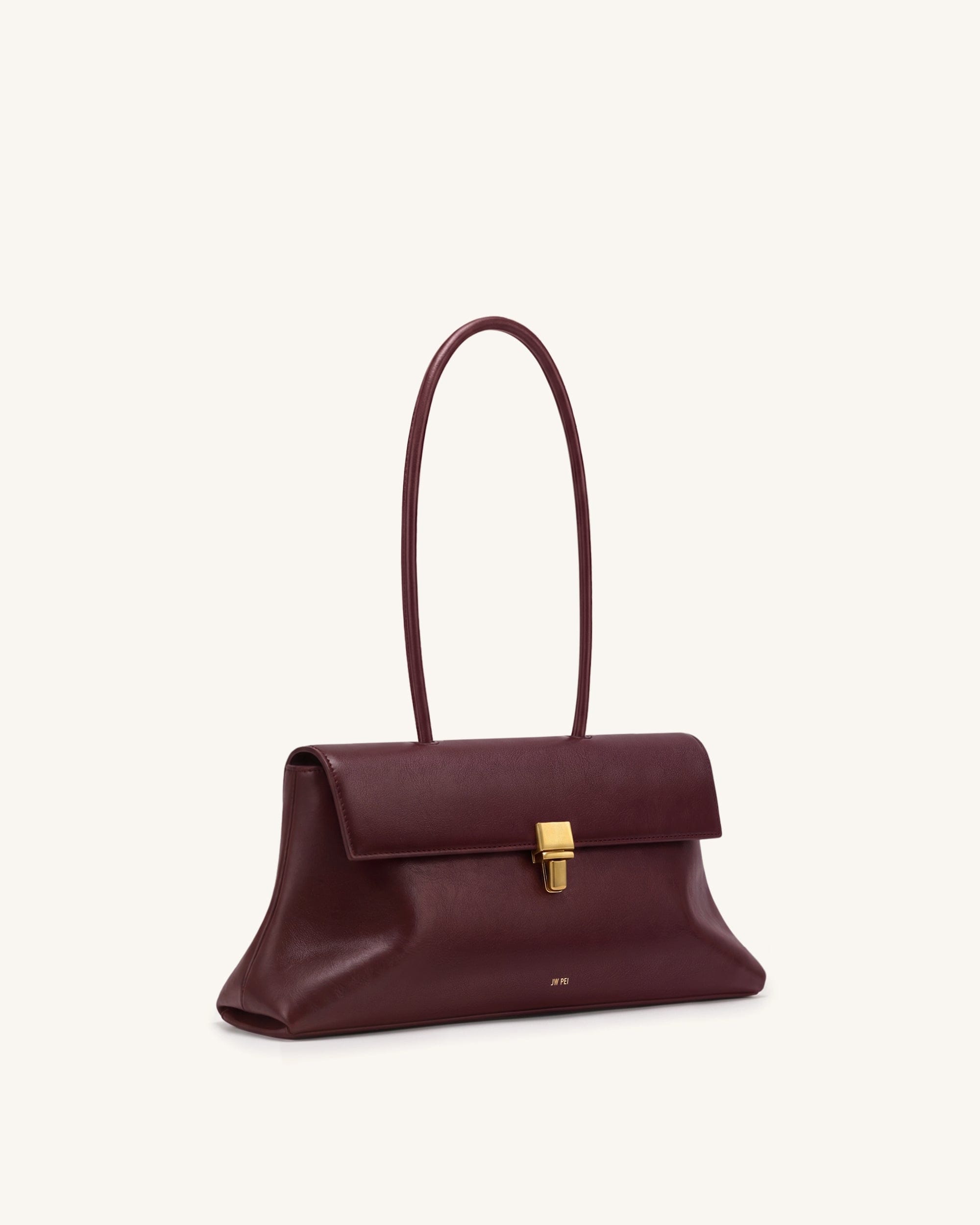JW PEI Selene Lock Flap Shoulder Bag Burgundy