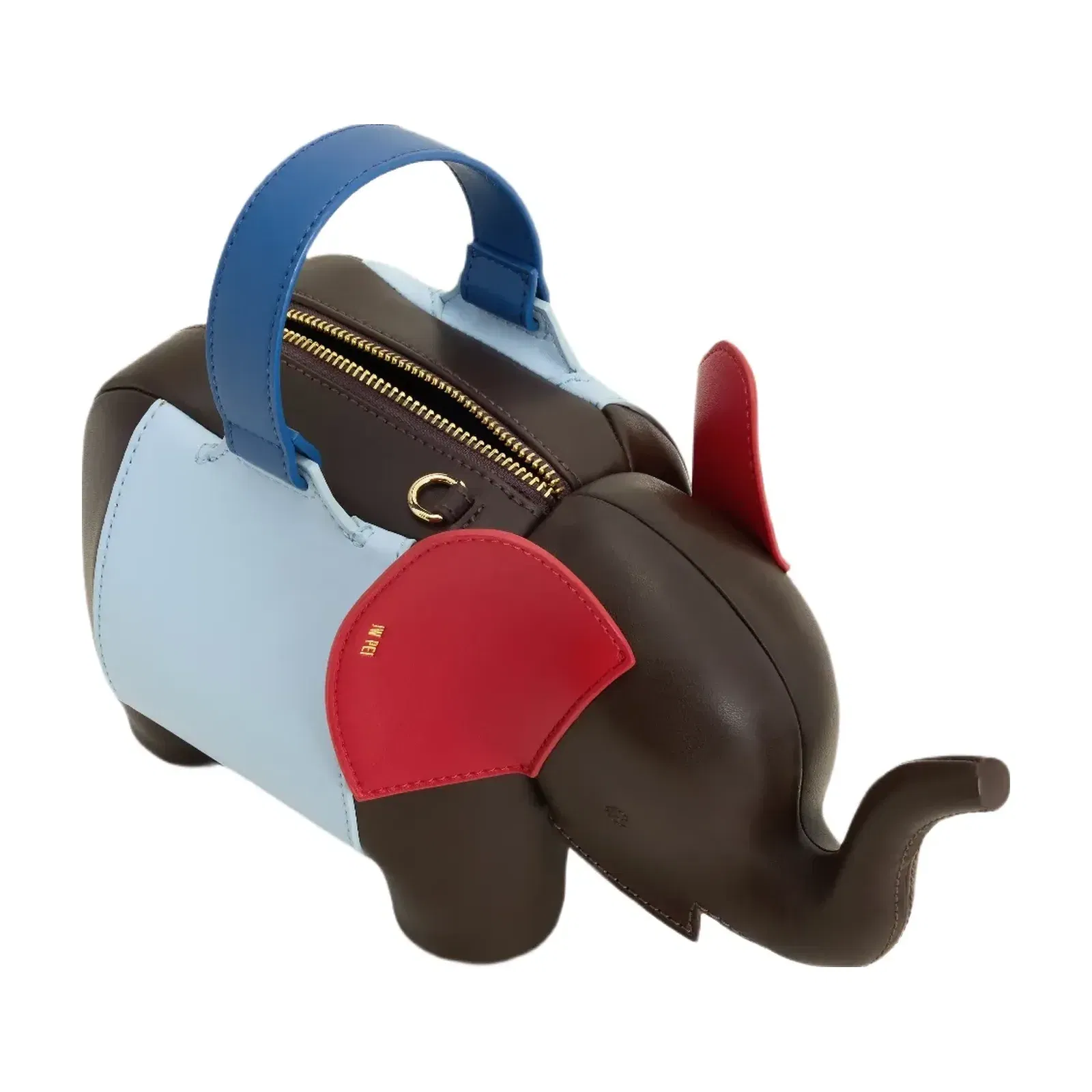 JW PEI Claire Elephant Shaped Handbag Dark Brown/Blue