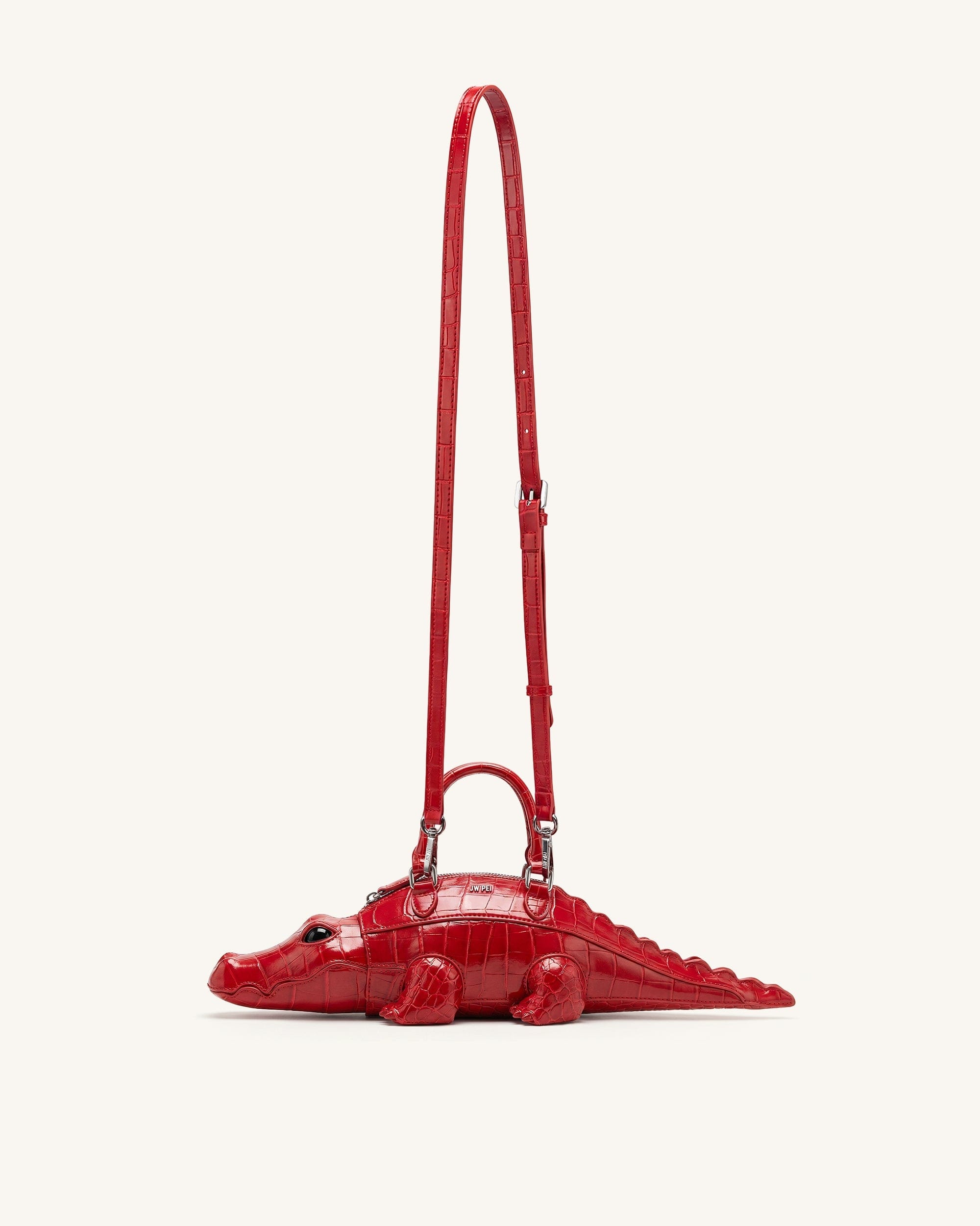 JW PEI Jayden Crocodile Novelty Handbag Red
