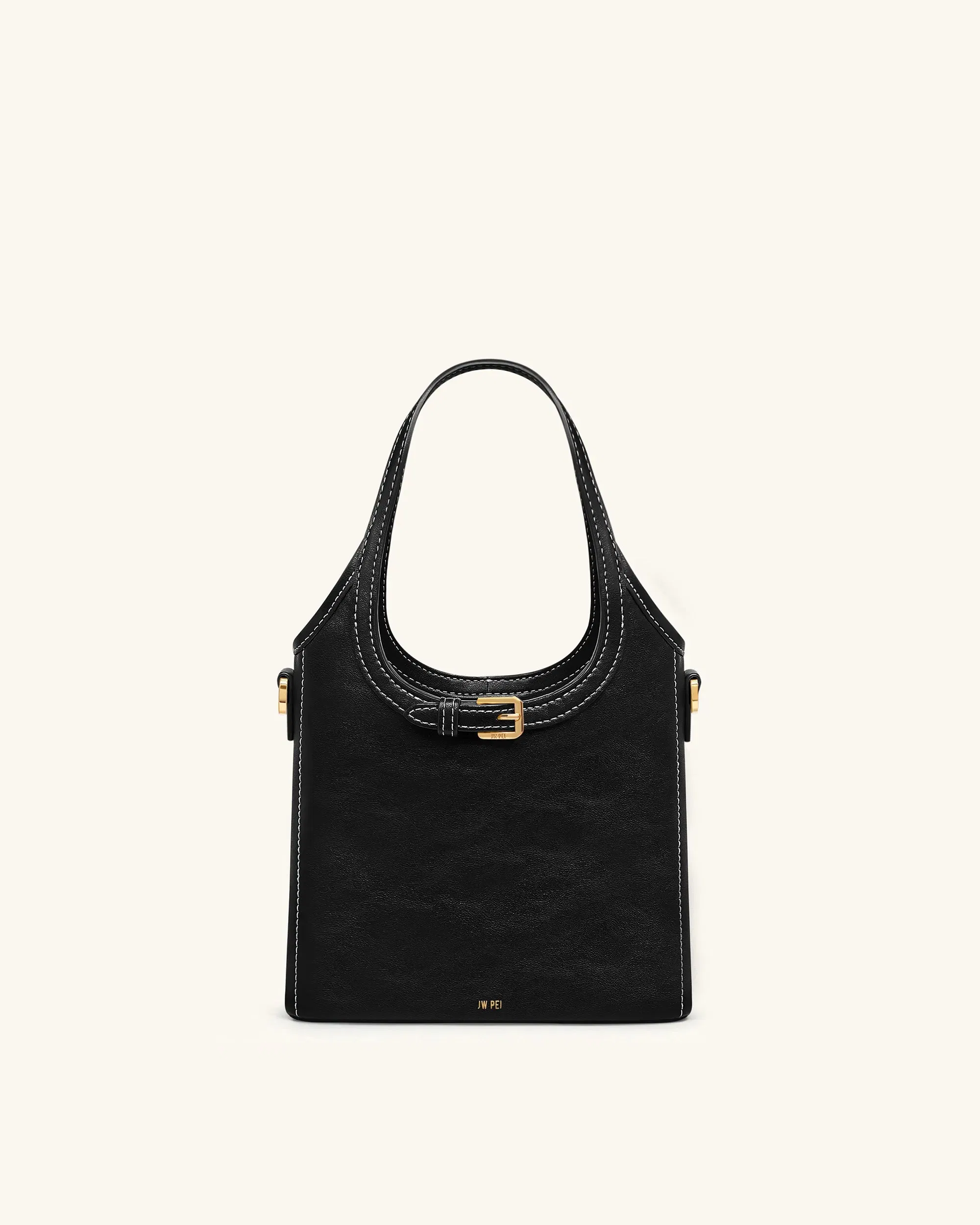 JW PEI Brooke Mini Belted Embellished Top Handle Bag Black