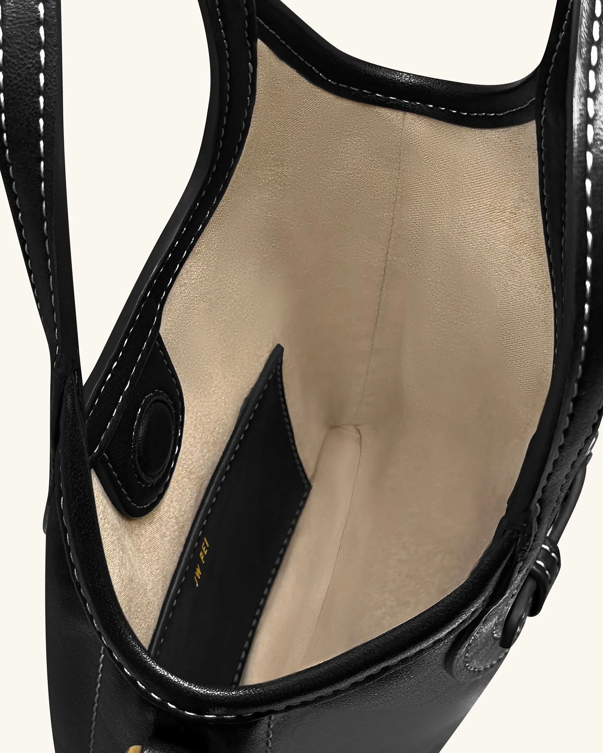 JW PEI Brooke Mini Belted Embellished Top Handle Bag Black