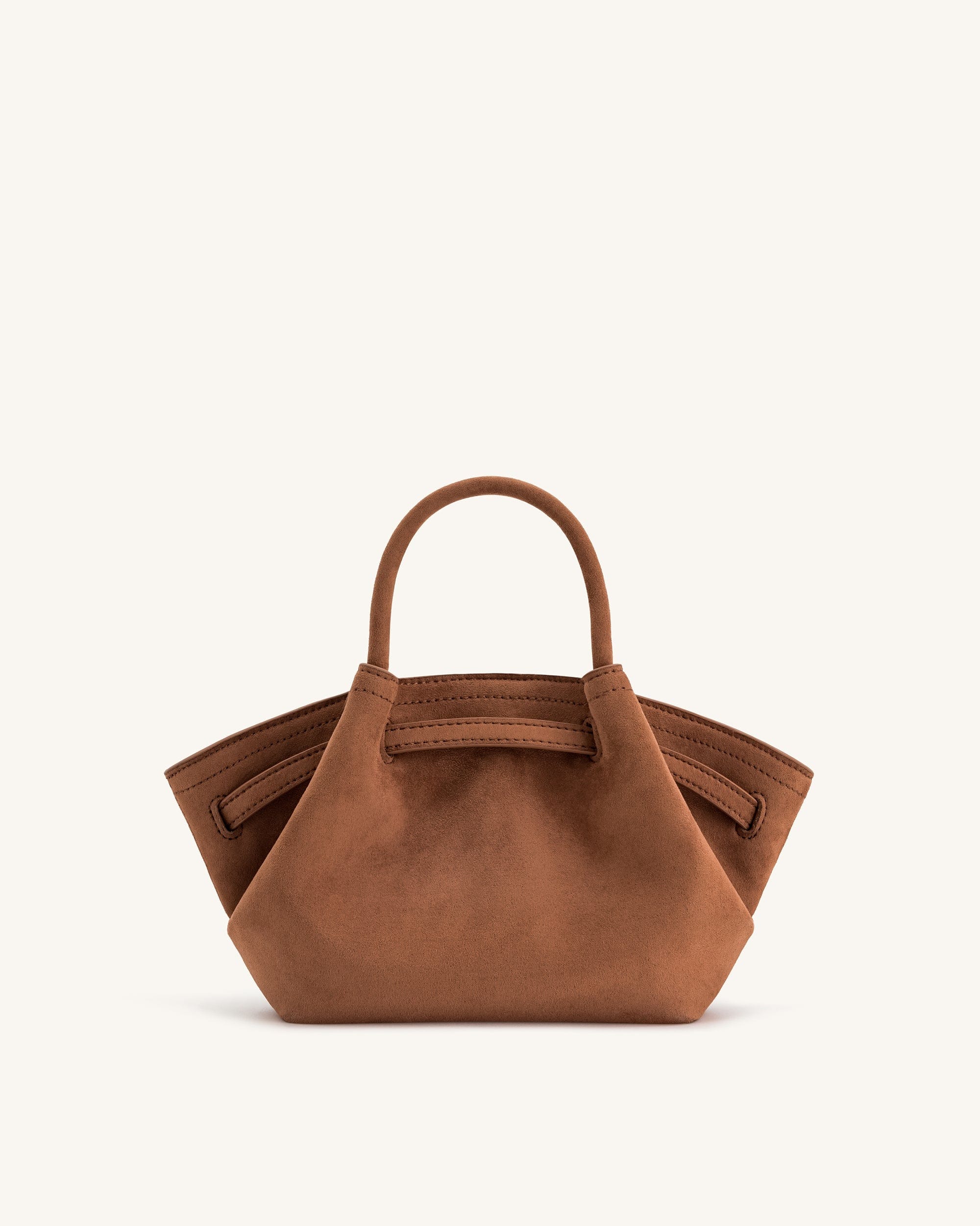 JW PEI Hana Mini Faux Suede Tote Bag Brown