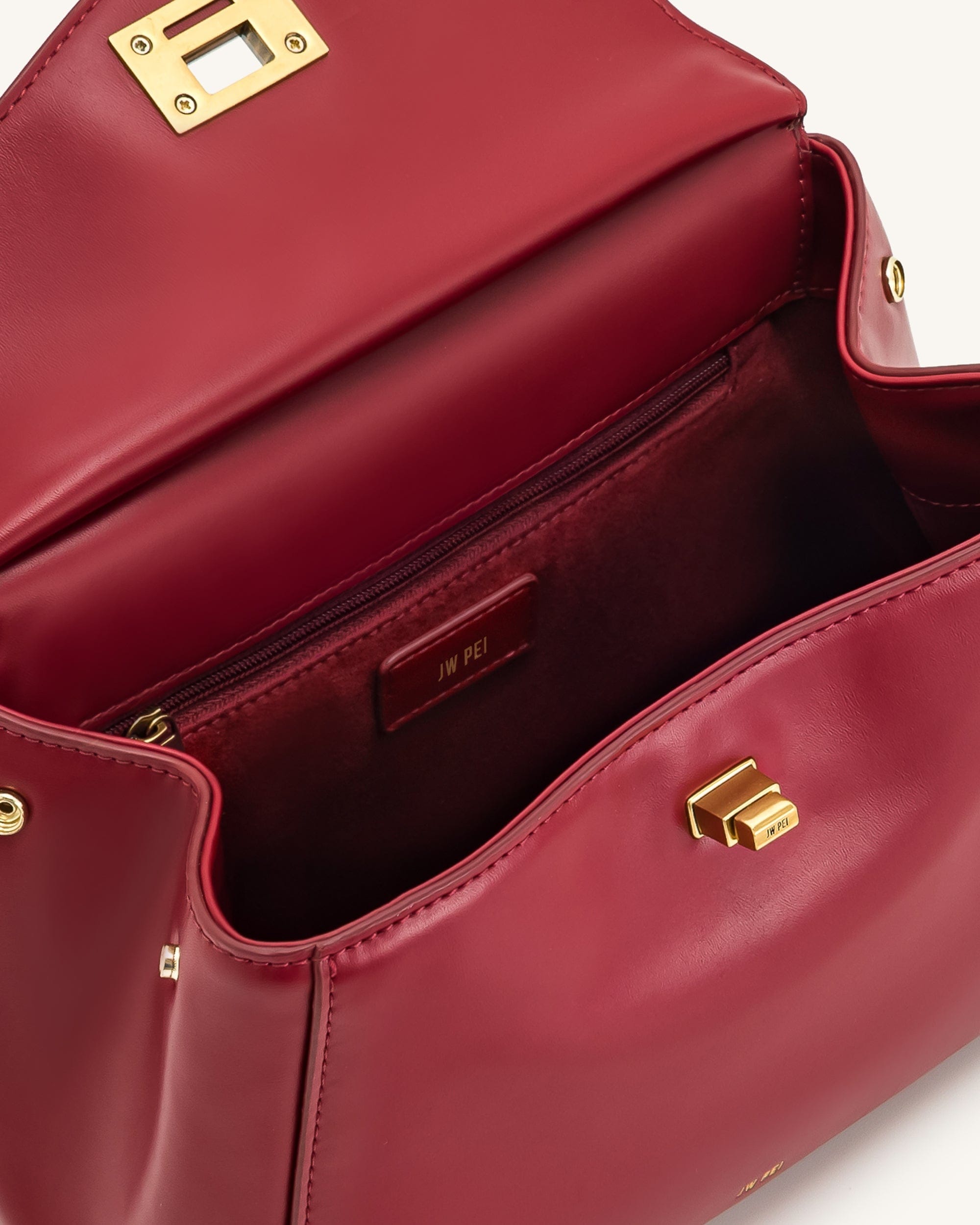 JW PEI Lucia Classic Top Handbag Claret