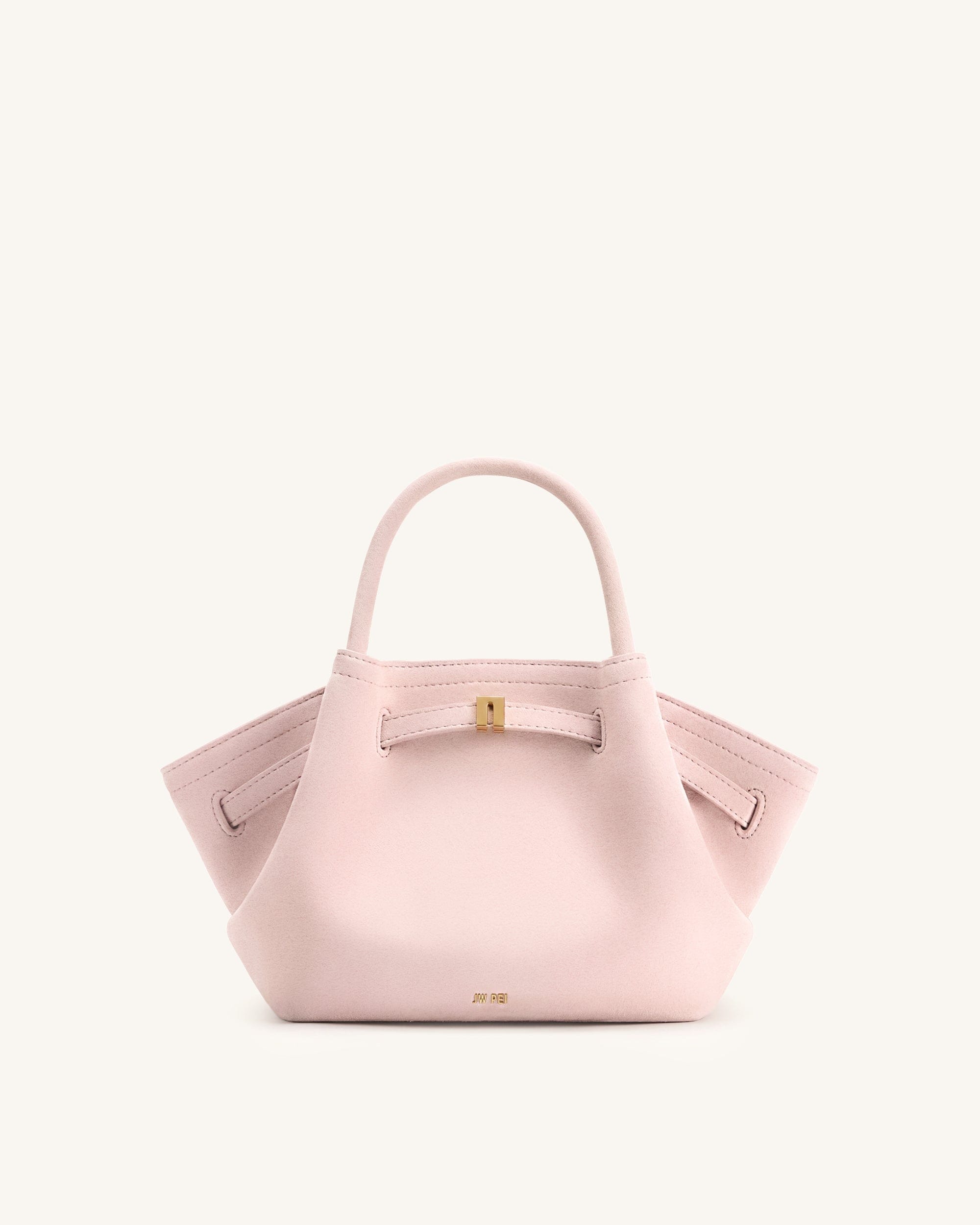 JW PEI Hana Mini Faux Suede Tote Bag Pink