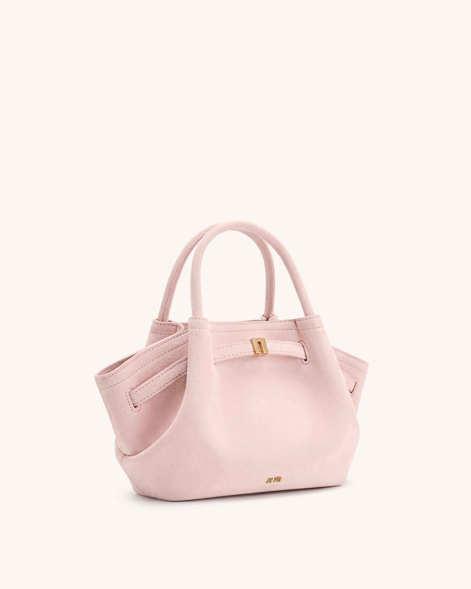 JW PEI Hana Mini Faux Suede Tote Bag Pink