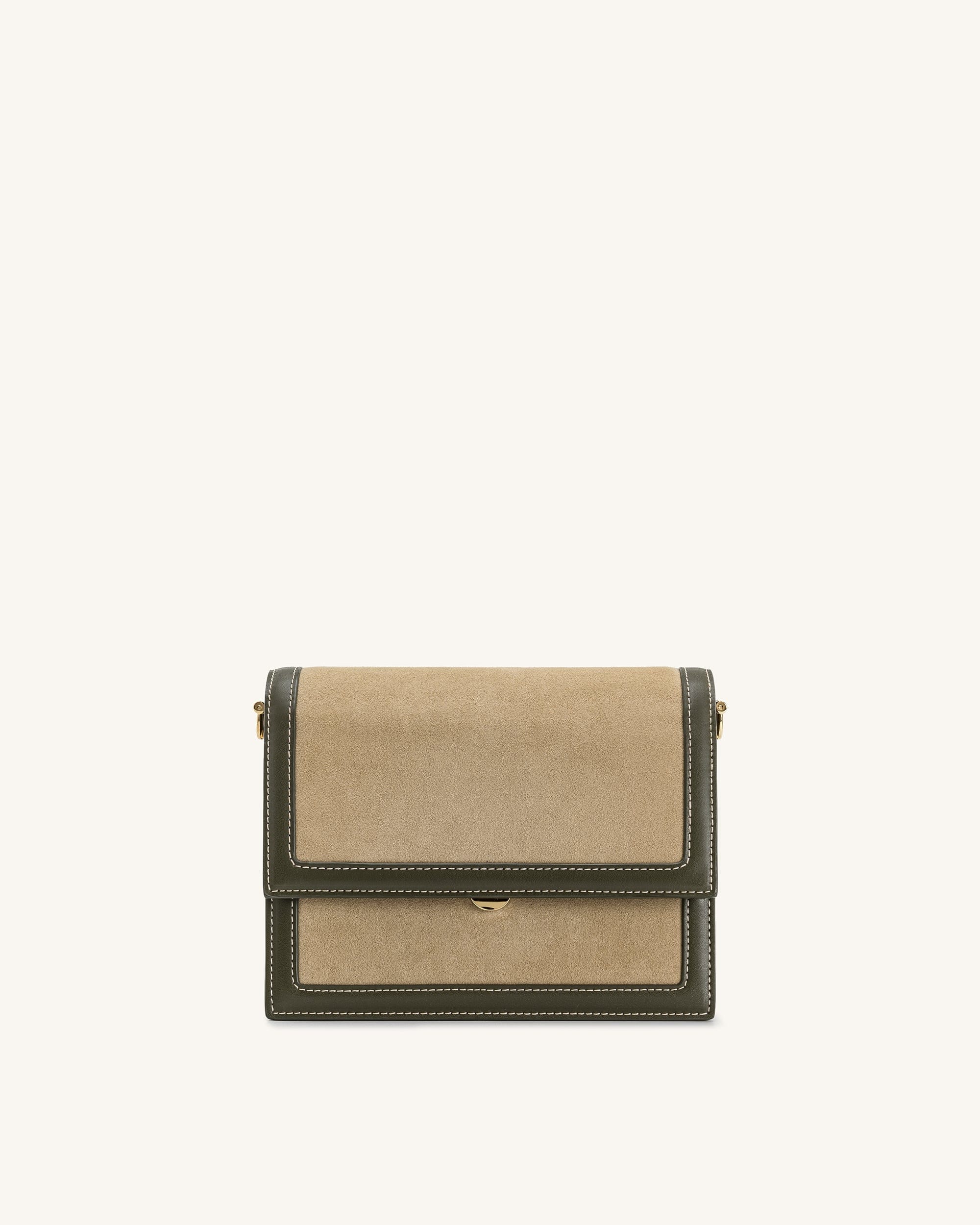 JW PEI Mini Flap Faux Suede Crossbody Green