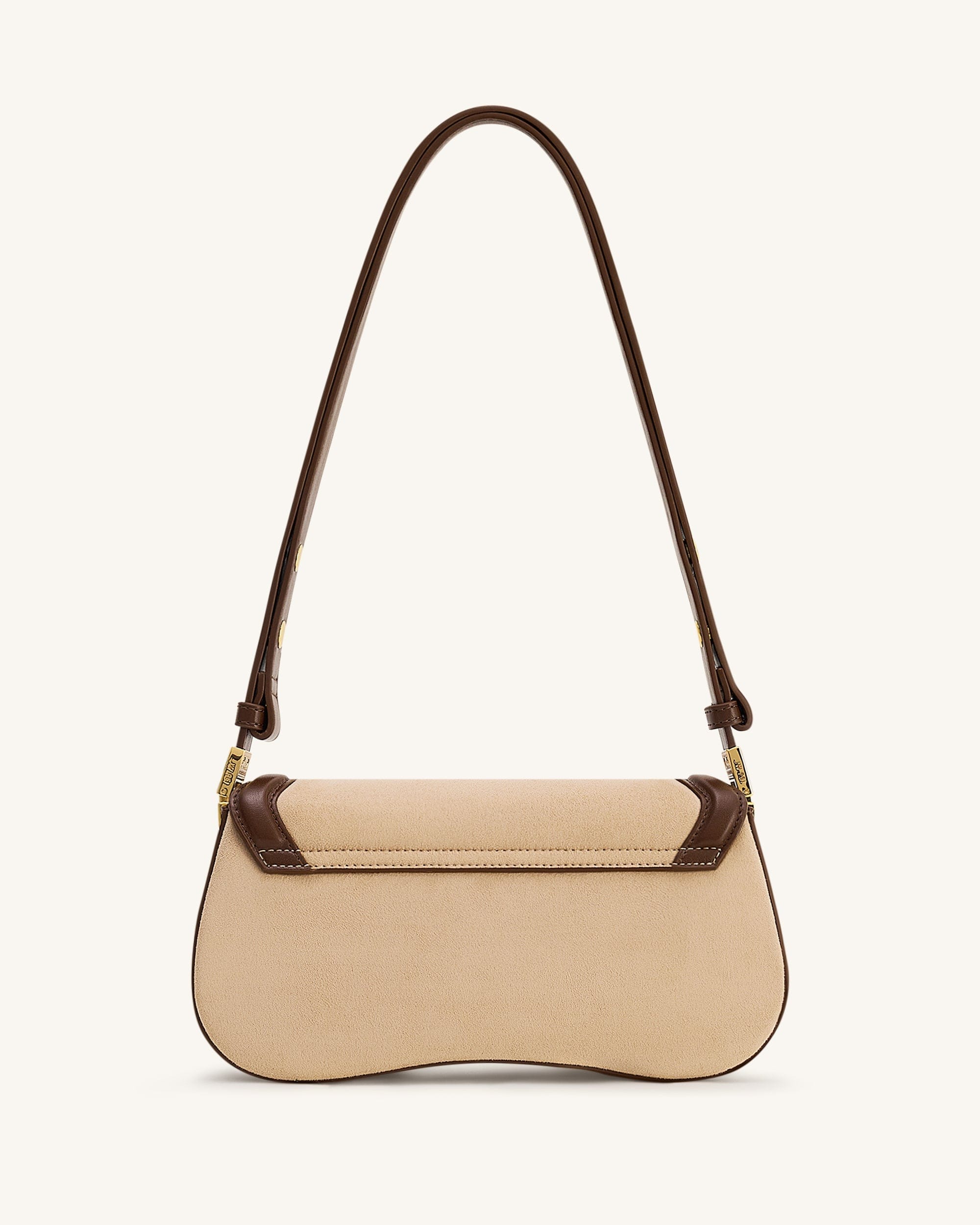 JW PEI Joy Faux Suede Shoulder Bag Khaki Brown