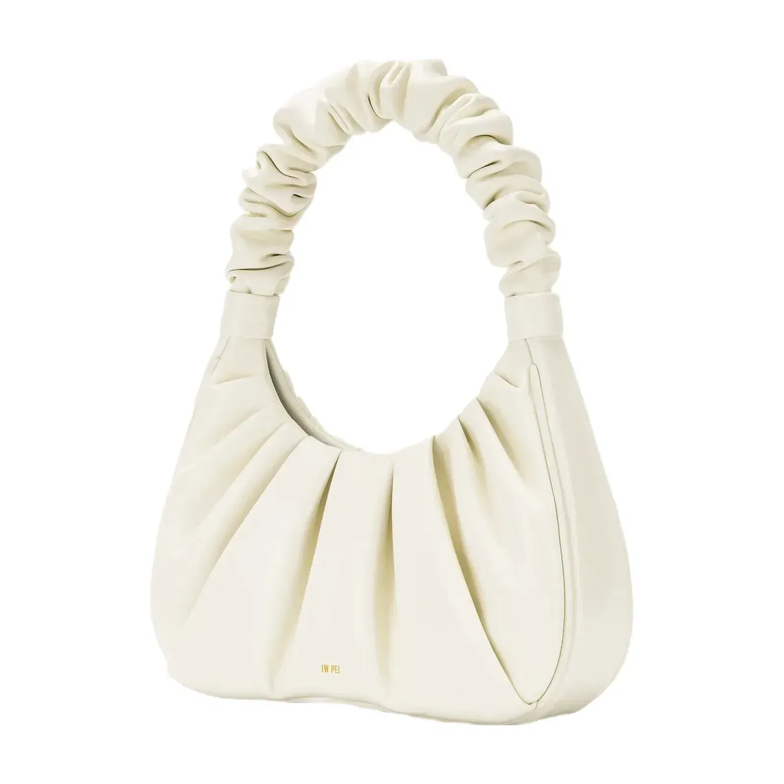 JW PEI Gabbi Ruched Hobo Handbag White