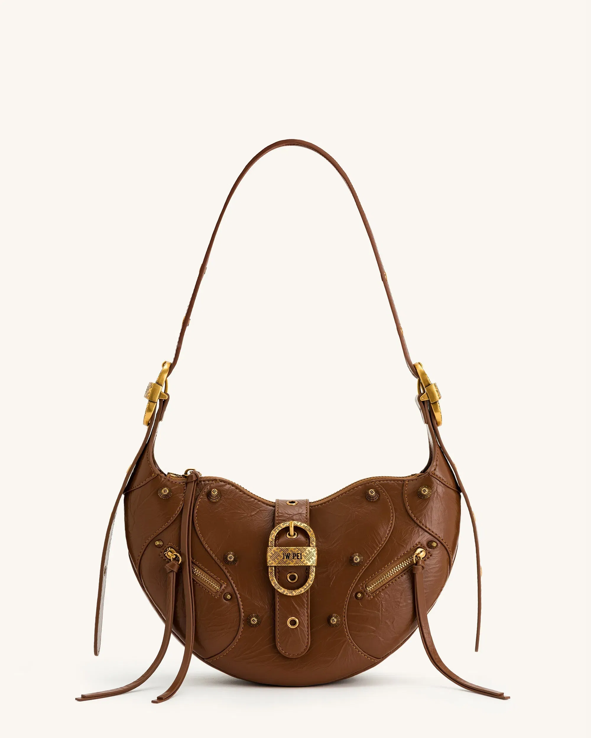 JW PEI Tessa Crushed Shoulder Bag Brown