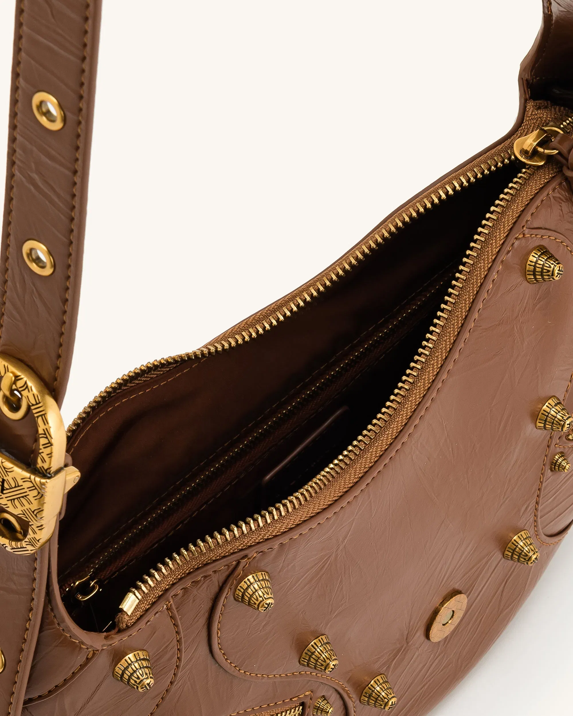 JW PEI Tessa Crushed Shoulder Bag Brown