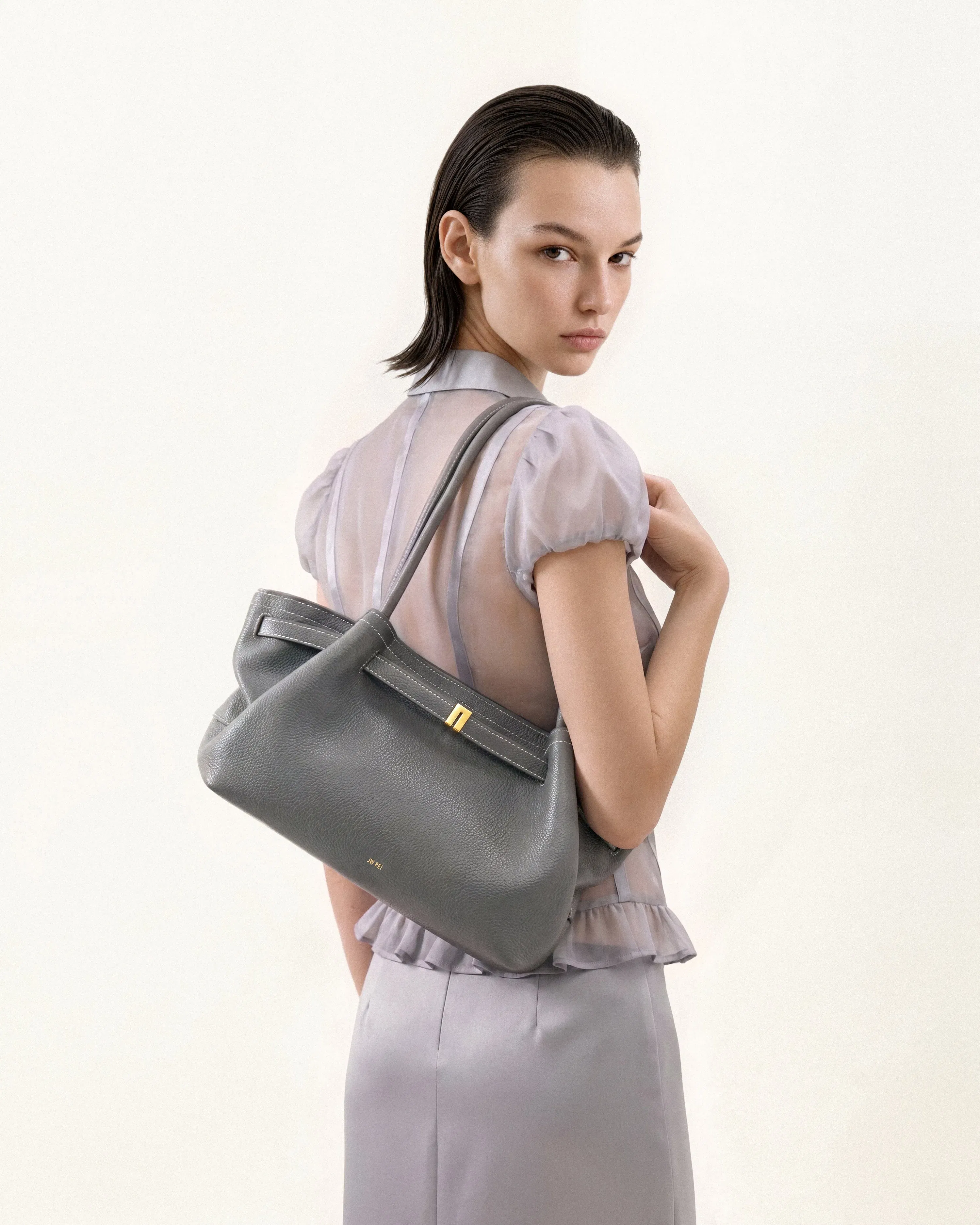 JW PEI Hana Wide Tote Bag Grey