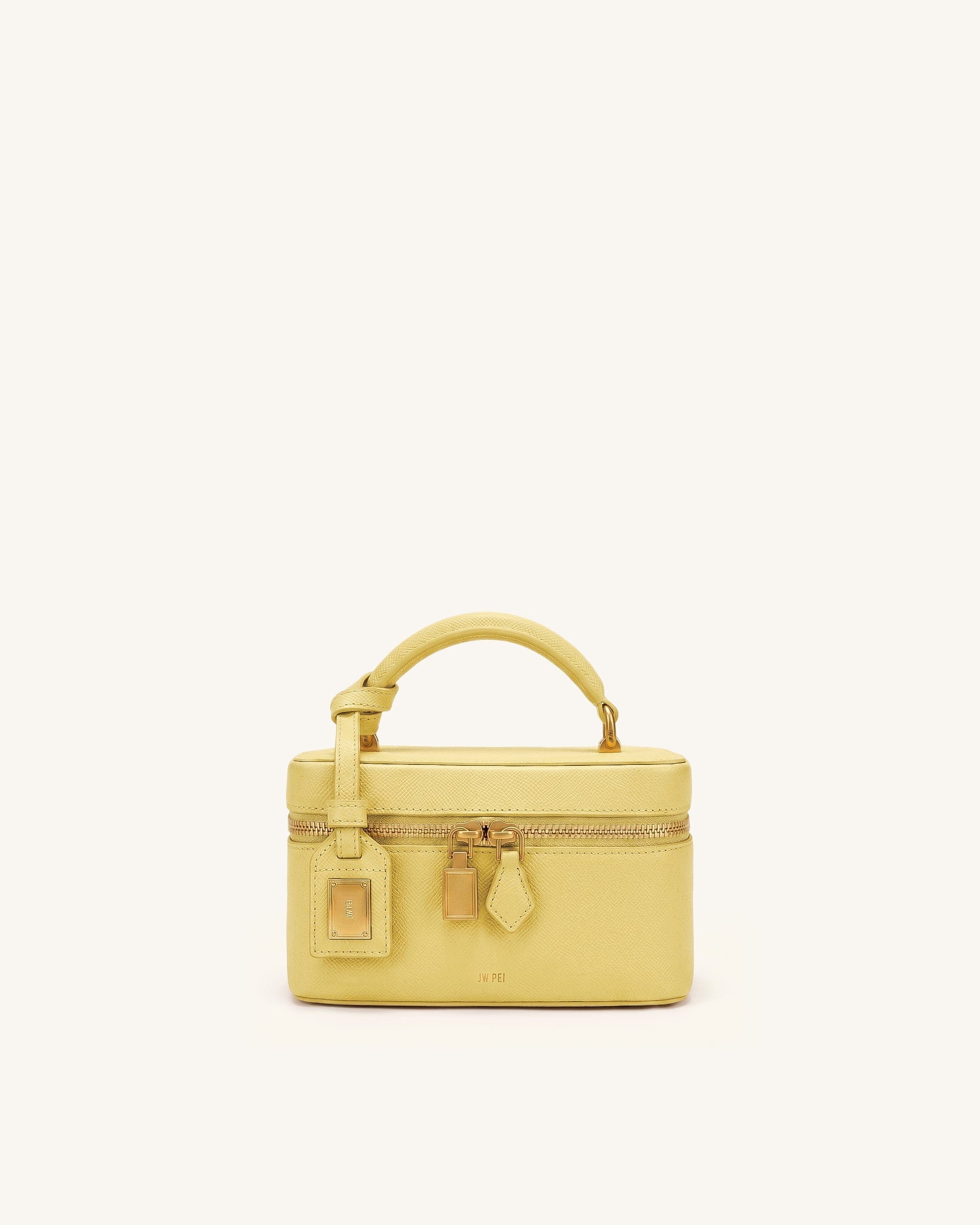 JW PEI Cleo Box Shape Top Handle Bag Yellow