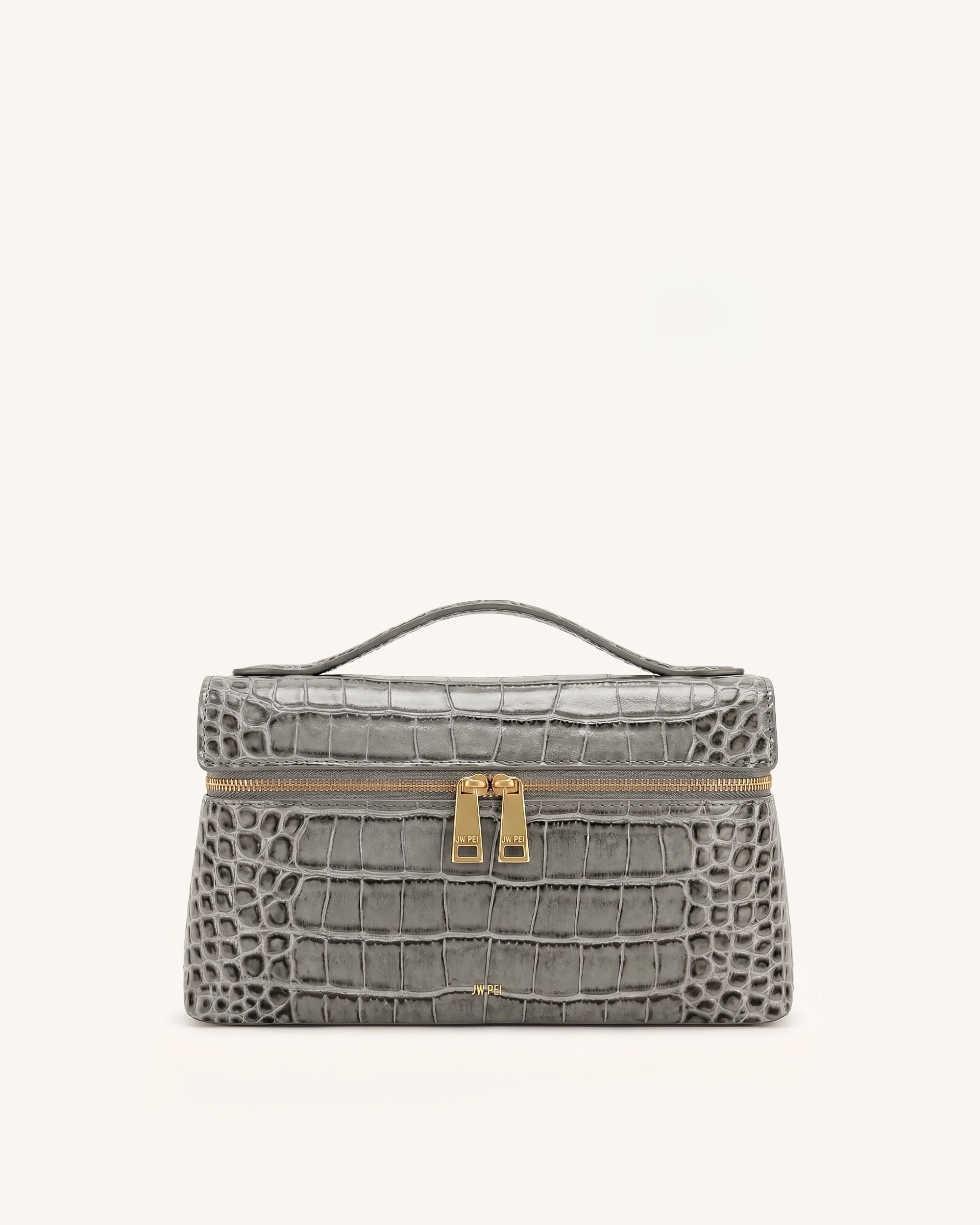 JW PEI Thea Top Handle Bag Grey Croc