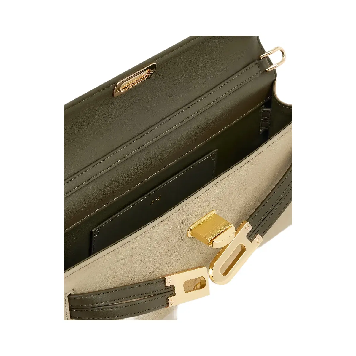 JW PEI Bria Faux Suede Structured Top Handle Bag Dark Olive