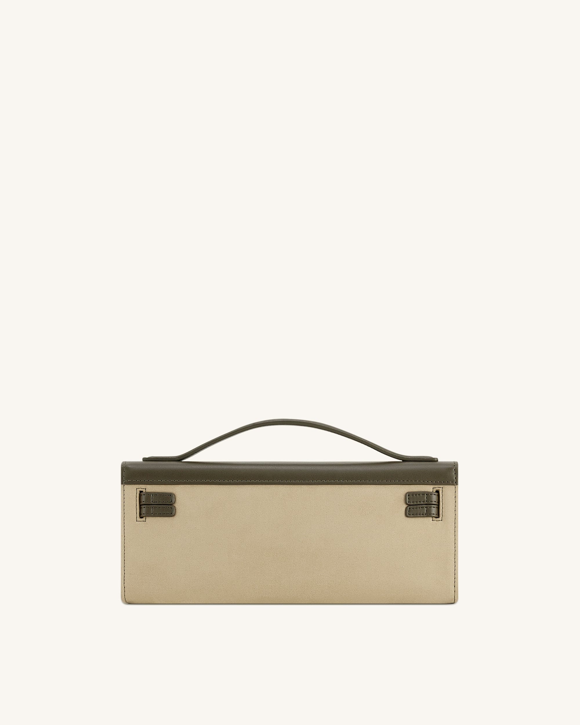 JW PEI Bria Faux Suede Structured Top Handle Bag Dark Olive