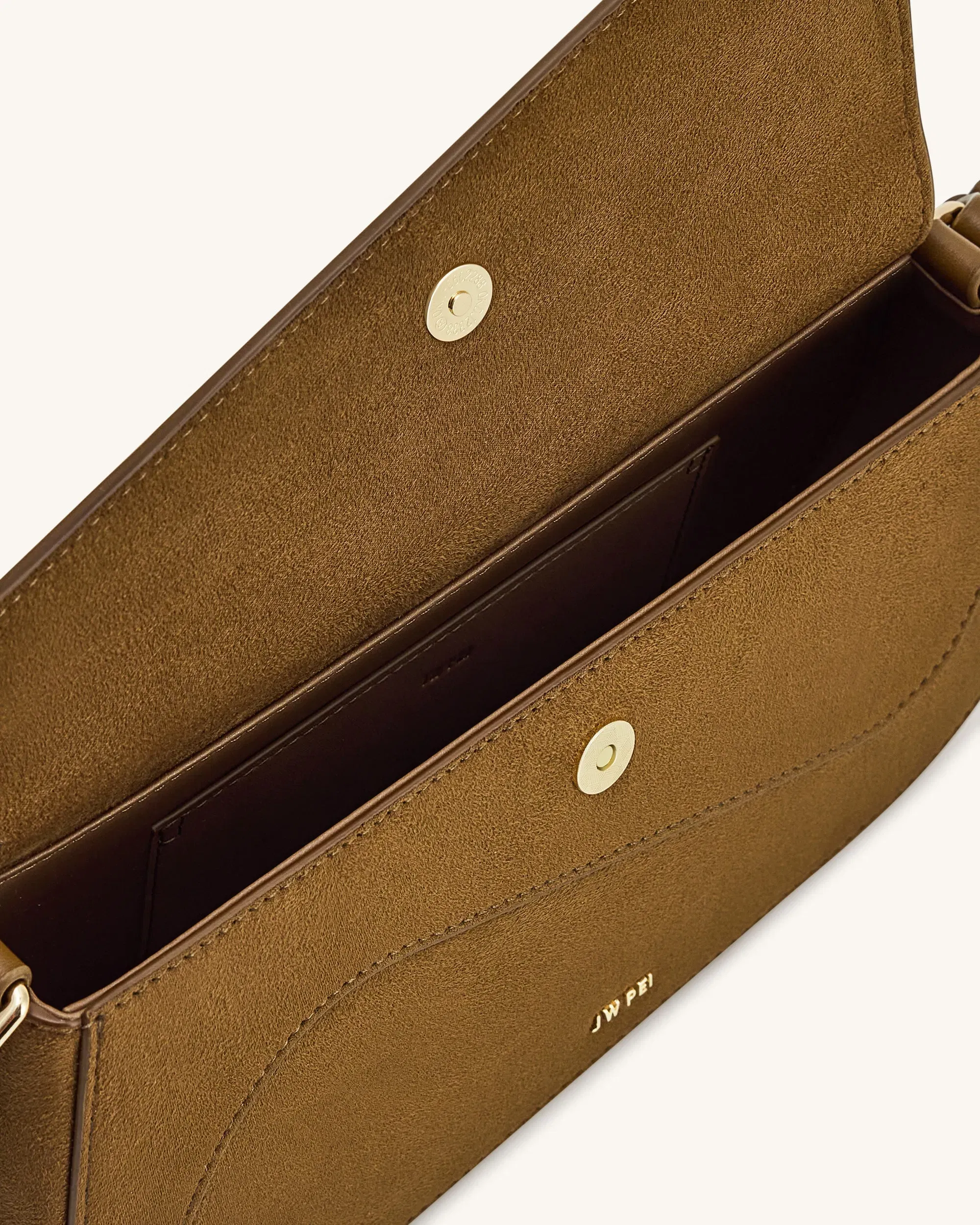 JW PEI Addisyn Faux Suede Panel Shoulder Bag Olive
