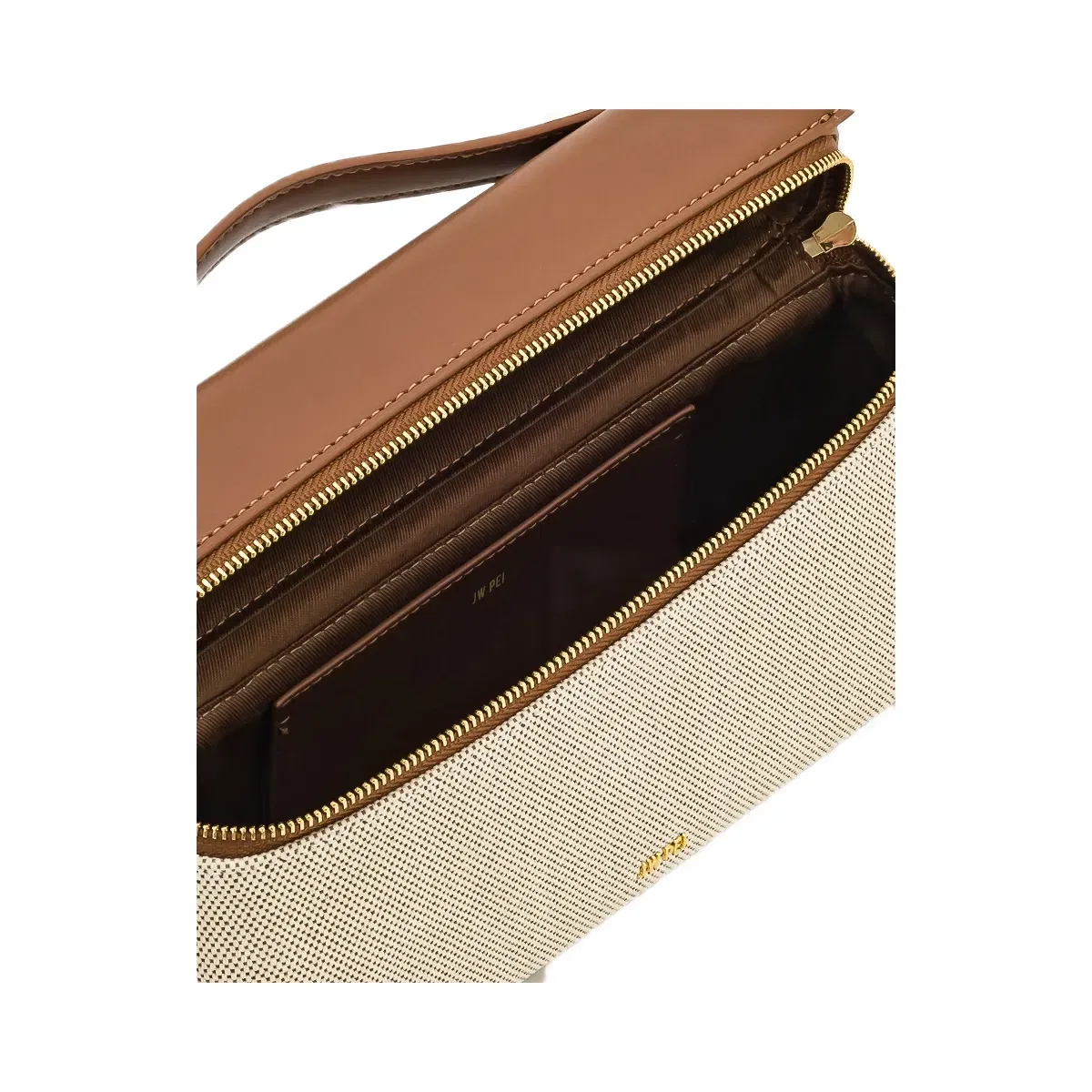 JW PEI Thea Top Handle Bag Brown Canvas