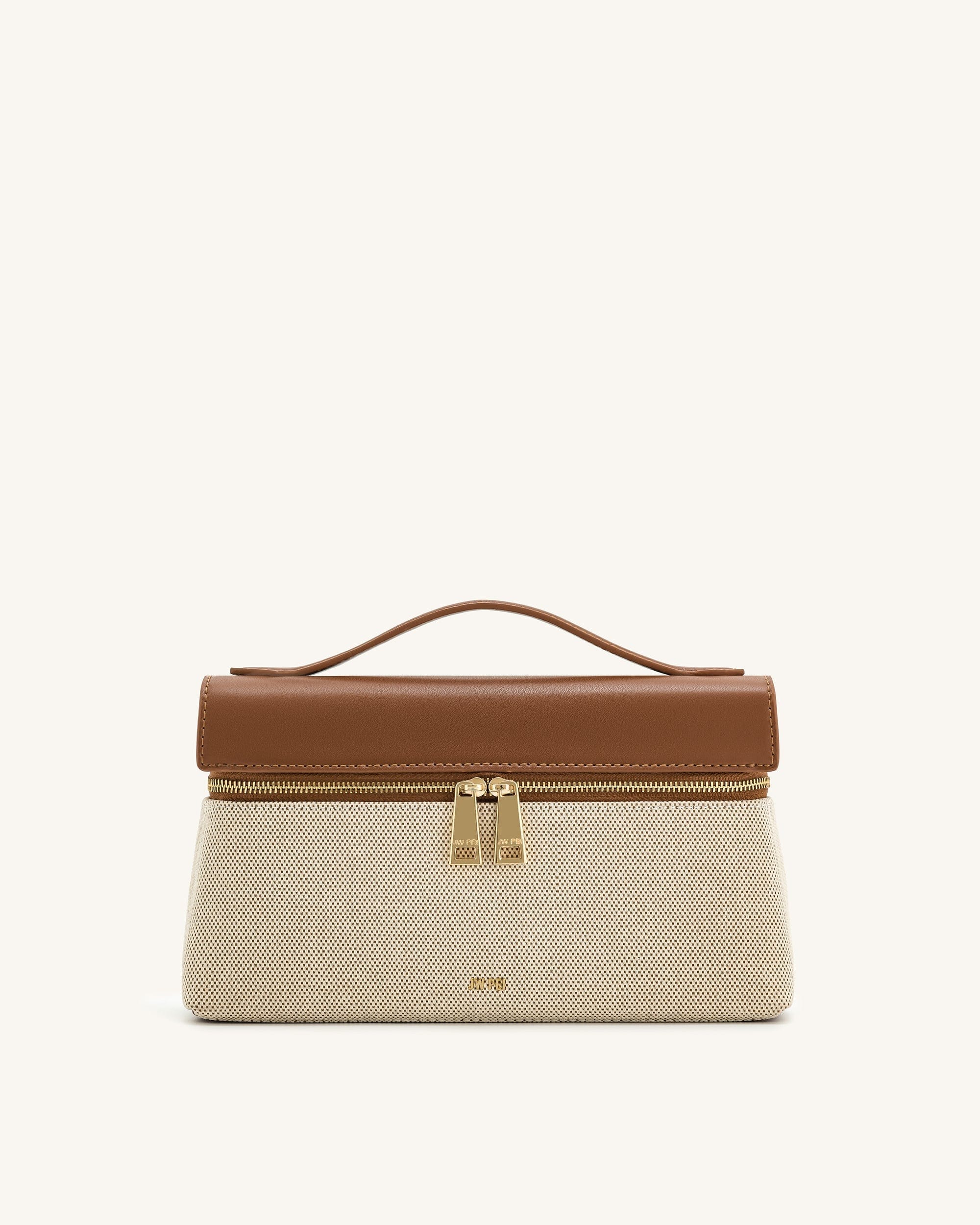 JW PEI Thea Top Handle Bag Brown Canvas