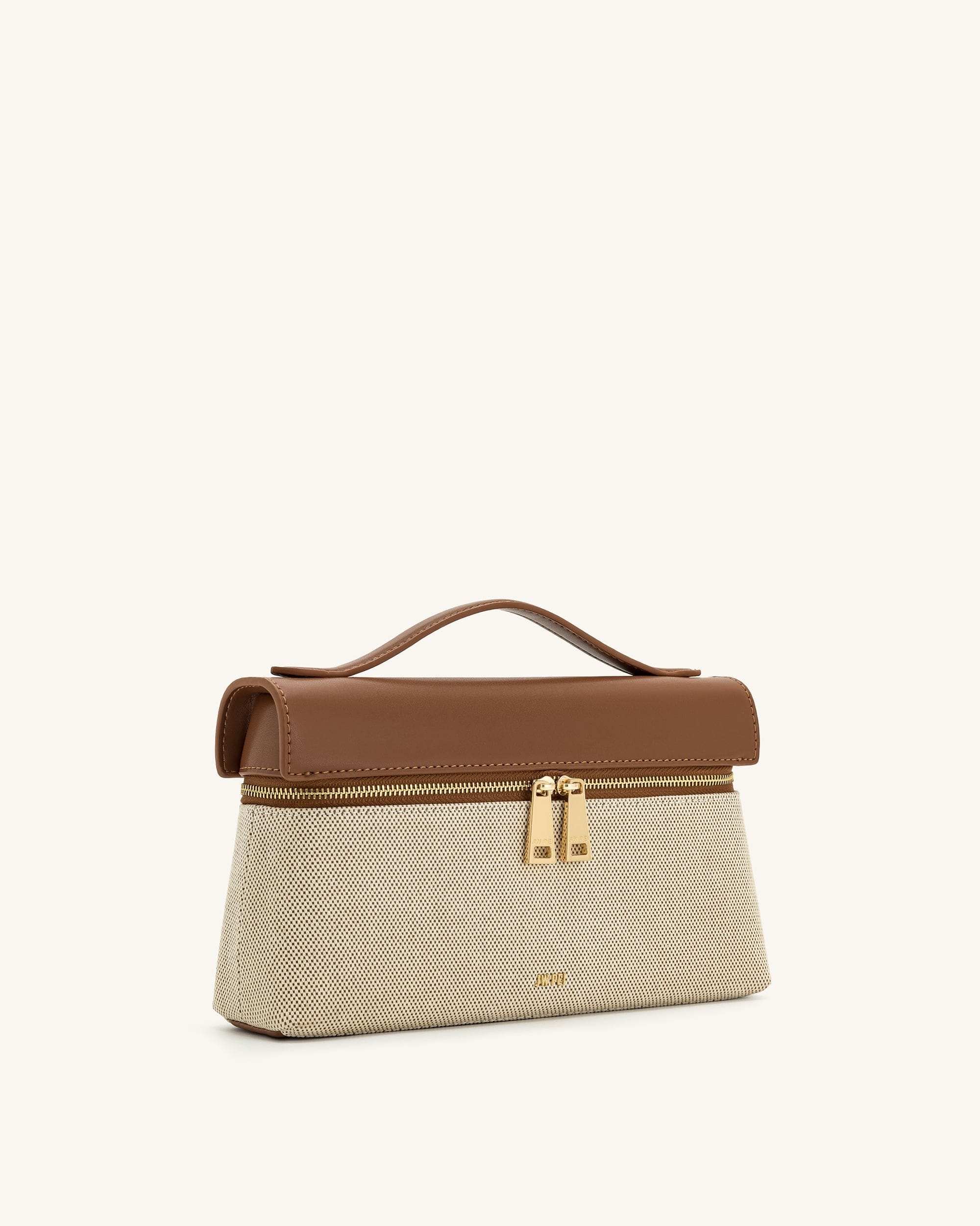 JW PEI Thea Top Handle Bag Brown Canvas