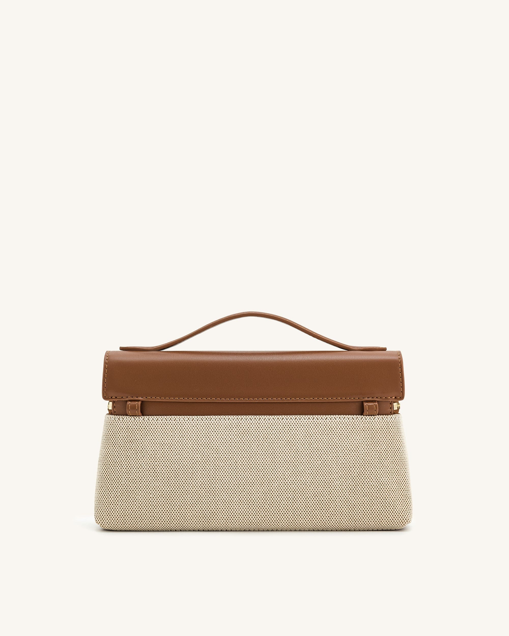 JW PEI Thea Top Handle Bag Brown Canvas