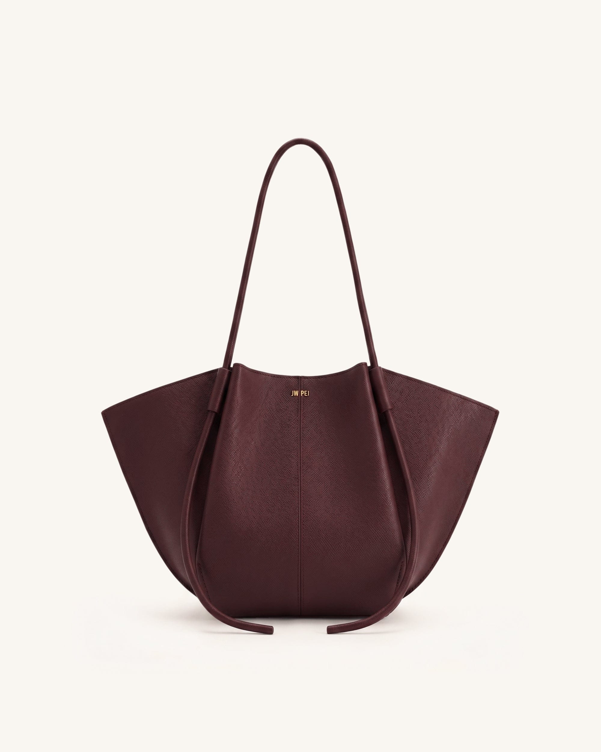 JW PEI Nala Wide Tote Bag Deep Burgundy
