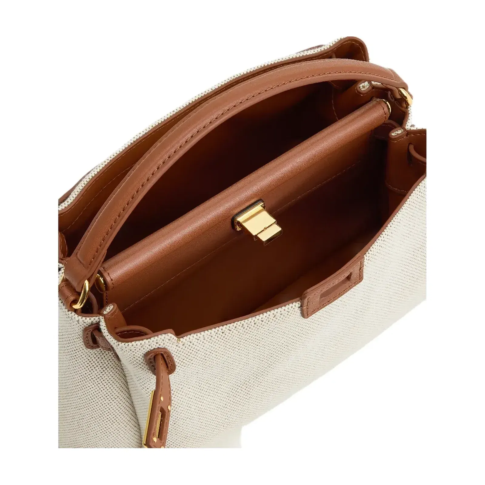 JW PEI Carmen Top Handle Bag Brown Canvas