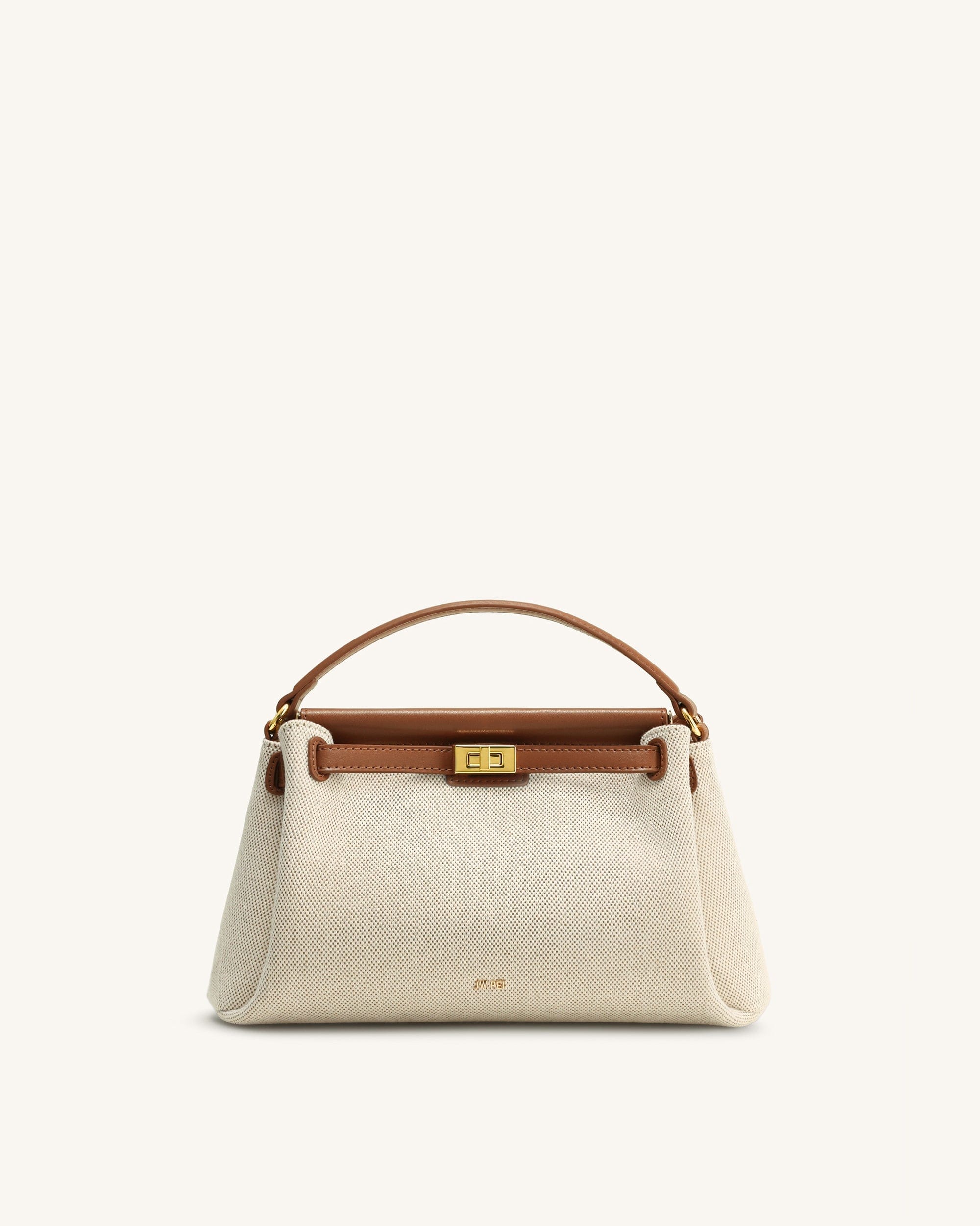 JW PEI Carmen Top Handle Bag Brown Canvas