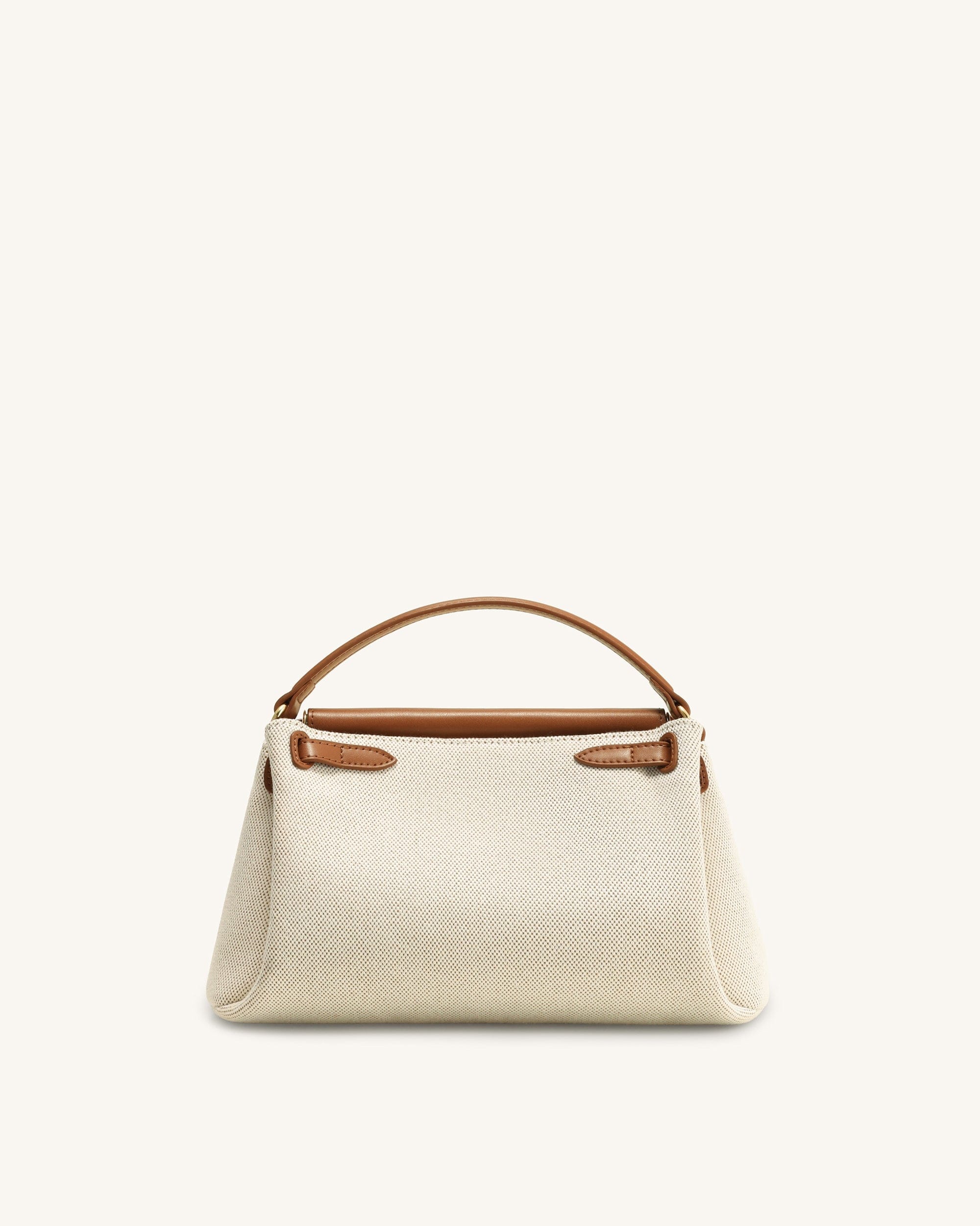 JW PEI Carmen Top Handle Bag Brown Canvas