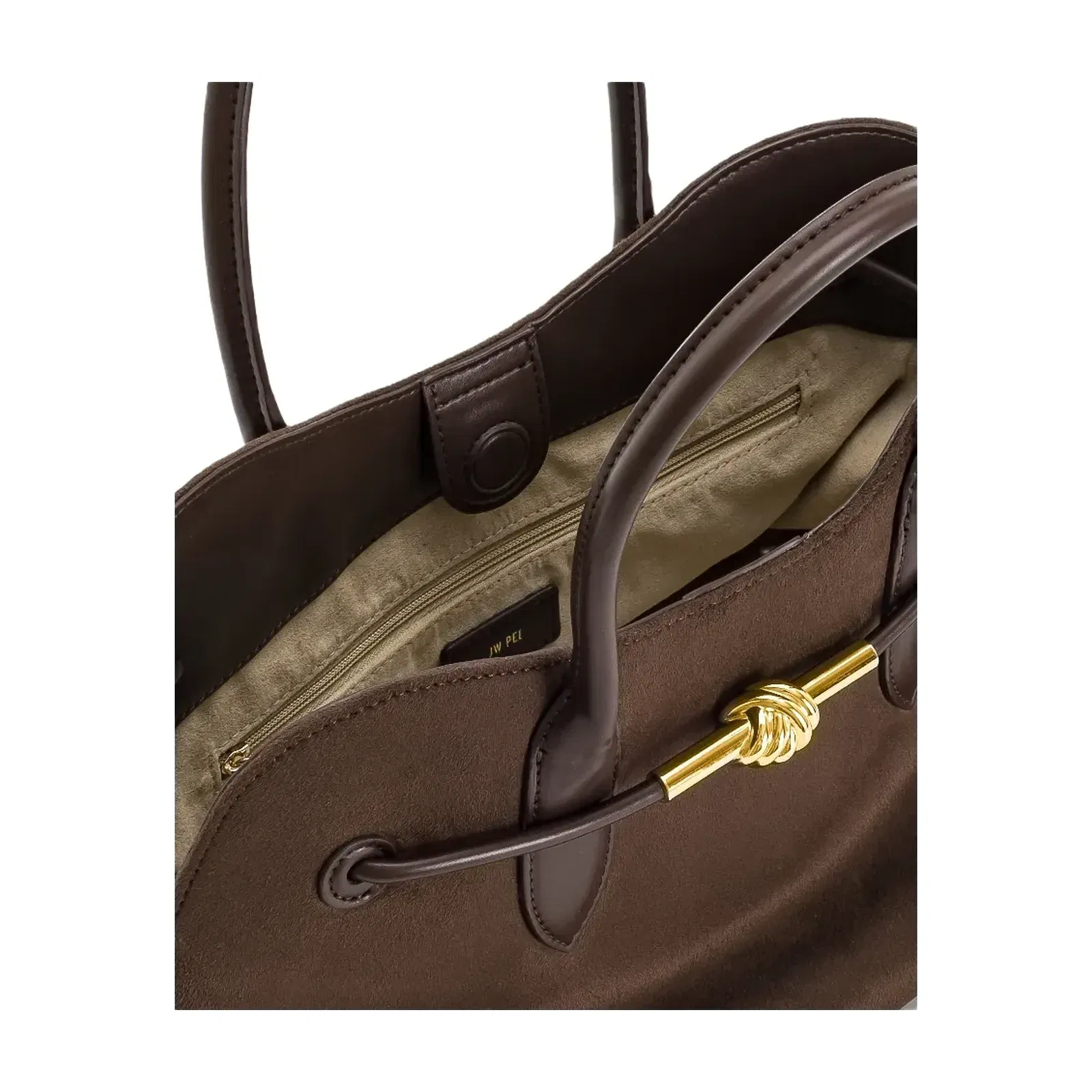 JW PEI Adele Metal Rope Knot Tote Bag Mocha Brown