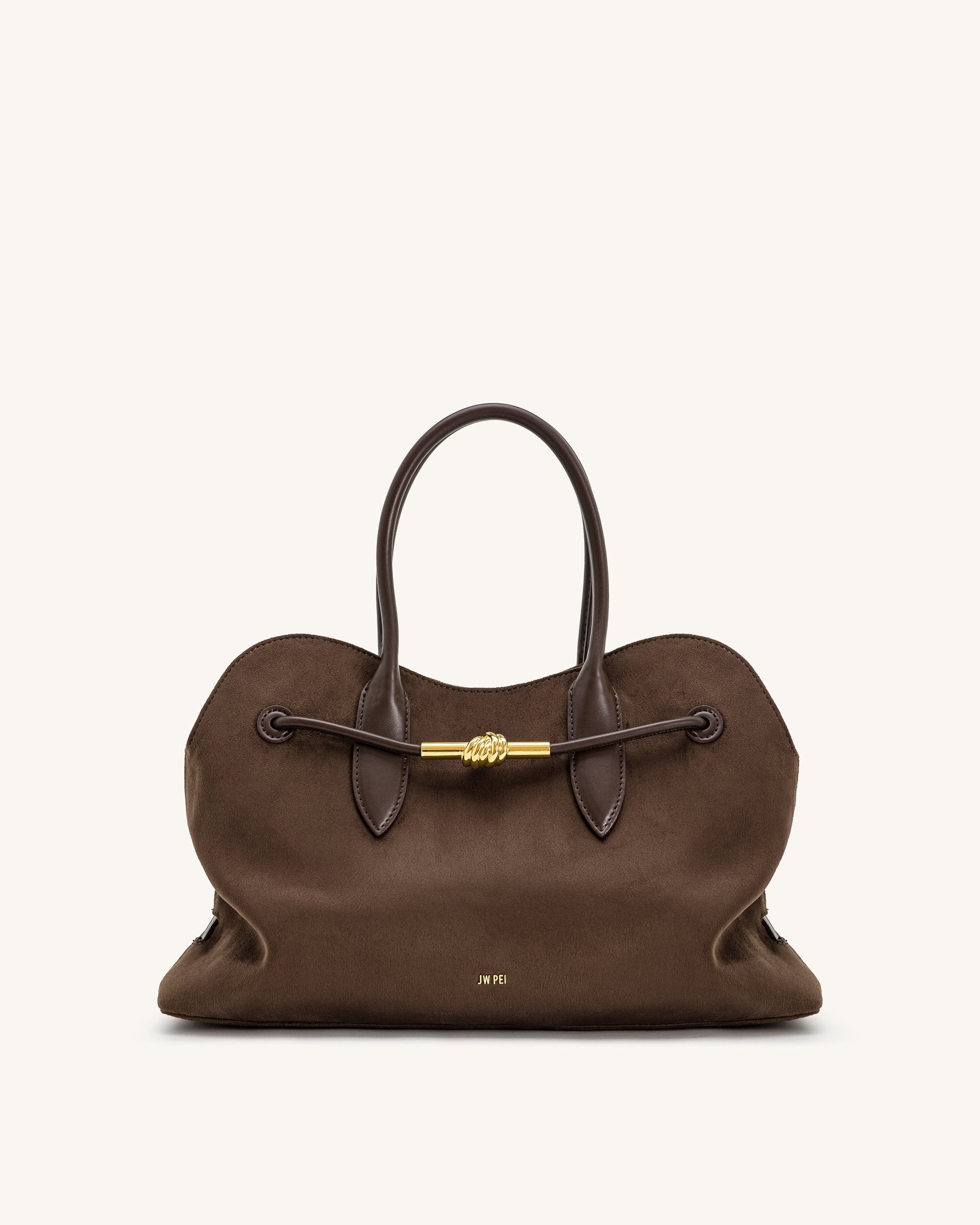 JW PEI Adele Metal Rope Knot Tote Bag Mocha Brown