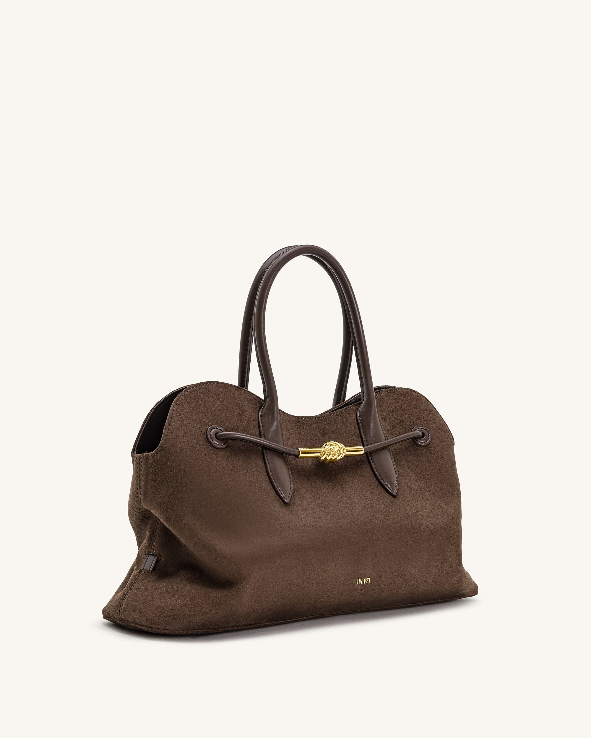 JW PEI Adele Metal Rope Knot Tote Bag Mocha Brown